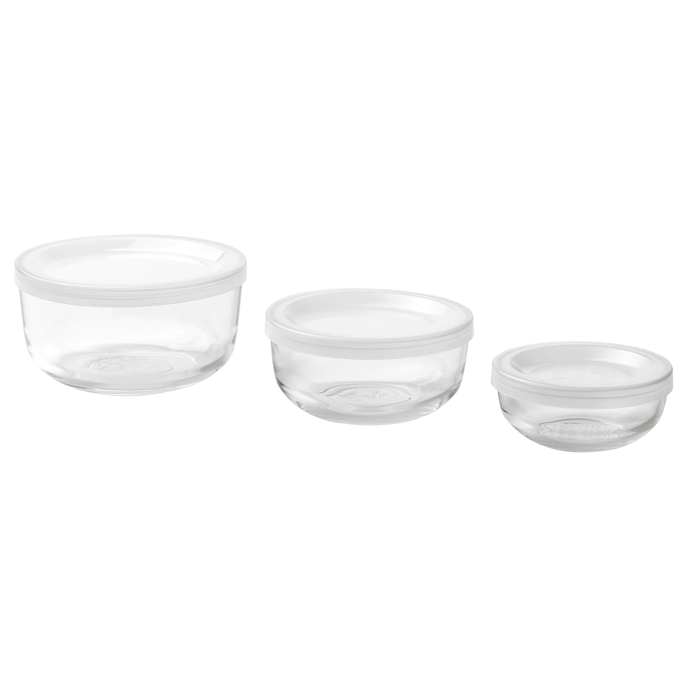 IKEA BESTÄMMA Food Container With Lid, Set Of 3 Glass