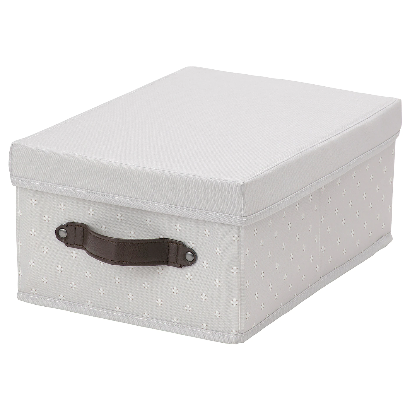IKEA BLÄDDRARE Box With Lid Gray/patterned 9 ¾x13 ¾x6 "