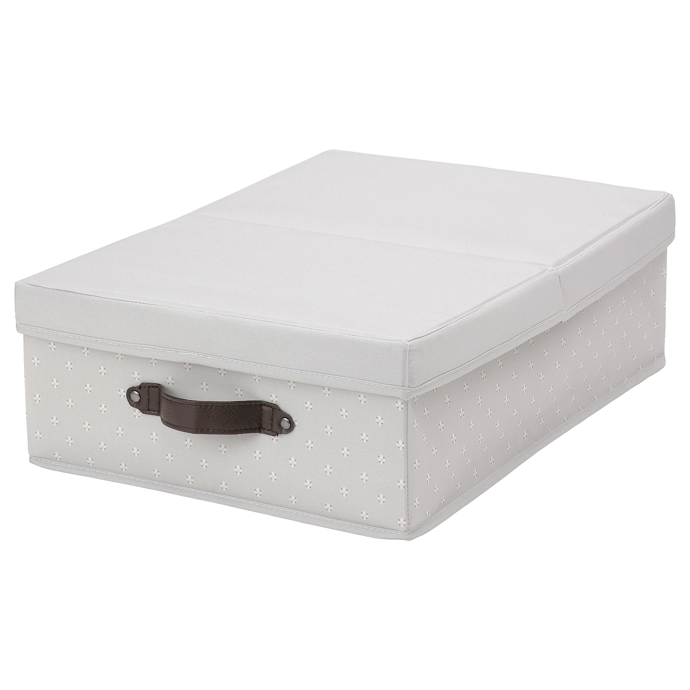 IKEA BLÄDDRARE Box With Lid Gray/patterned 13 ¾x19 ¾x6 "