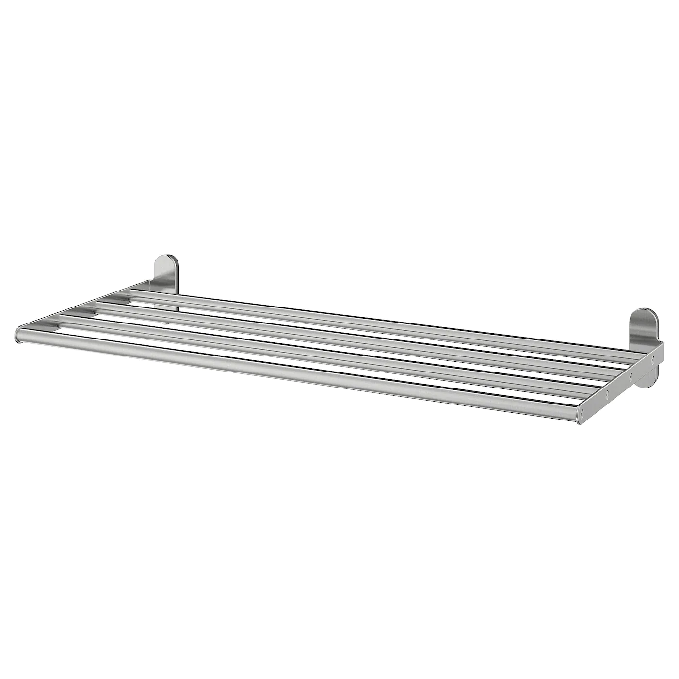 IKEA BROGRUND Wall Shelf With Towel Rail Stainless Steel 26 3/8x10 5/8 "