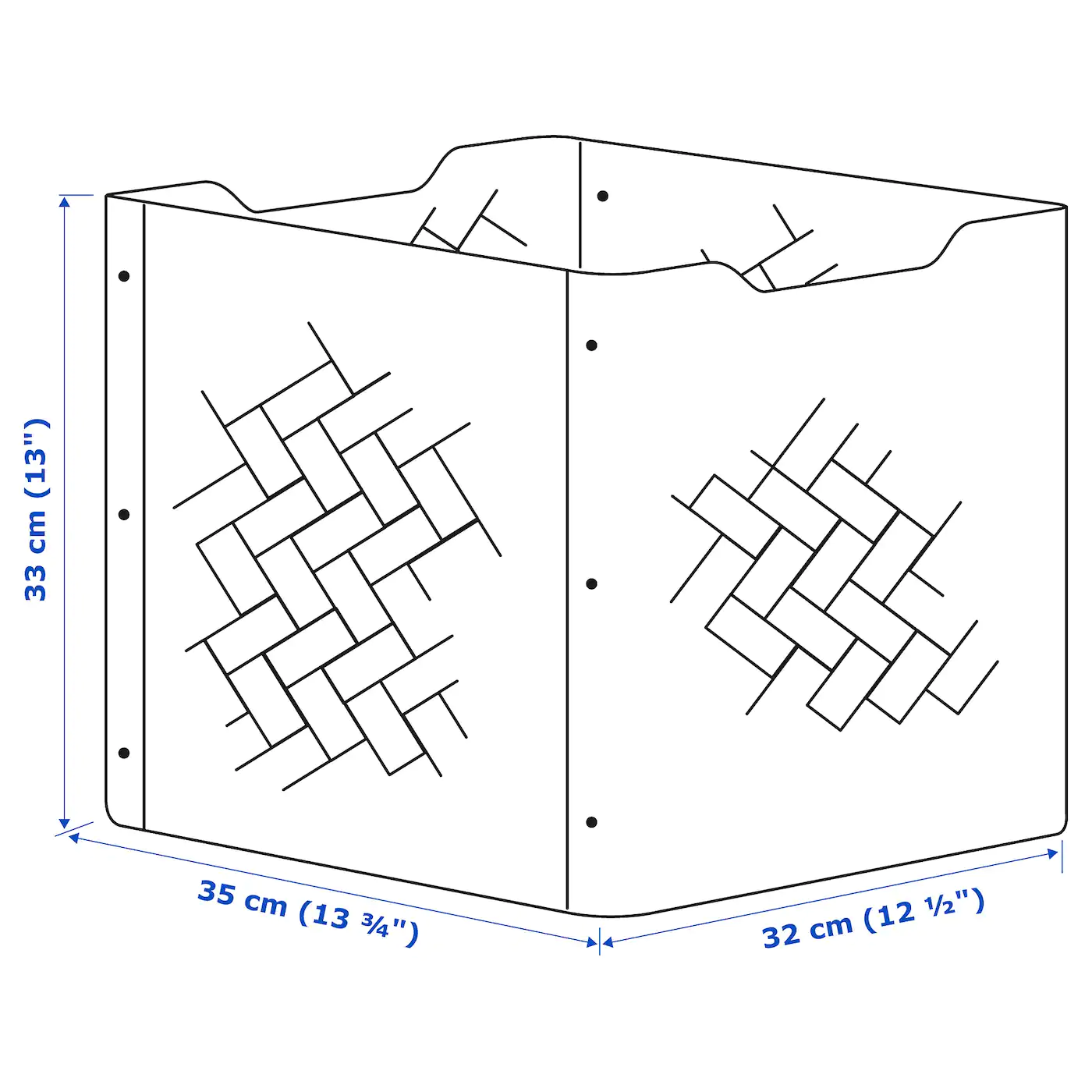 IKEA BULLIG Box Bamboo/brown 12 ½x13 ¾x13 " - Image 6