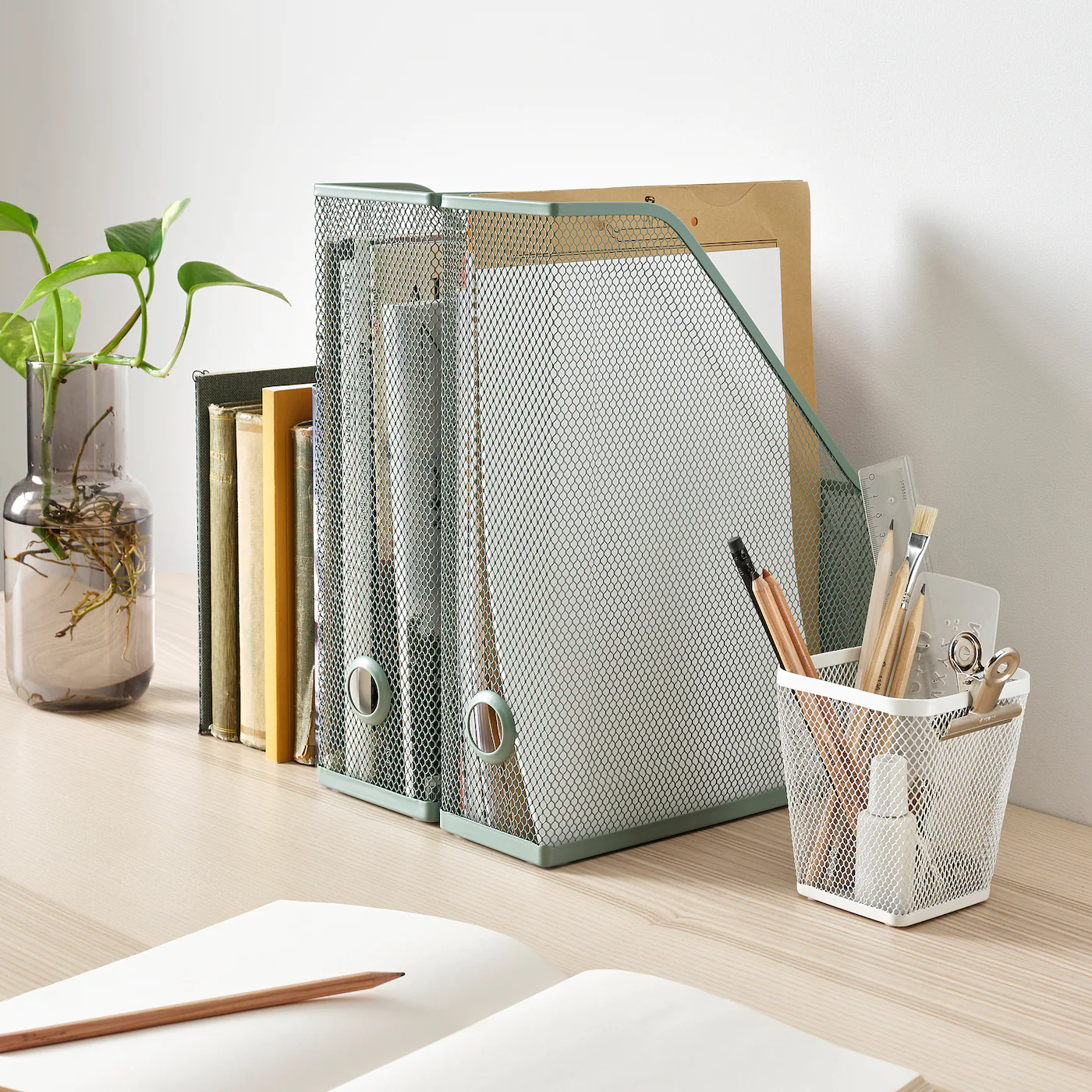 IKEA DRÖNJÖNS Magazine File Light Greengray - Image 3