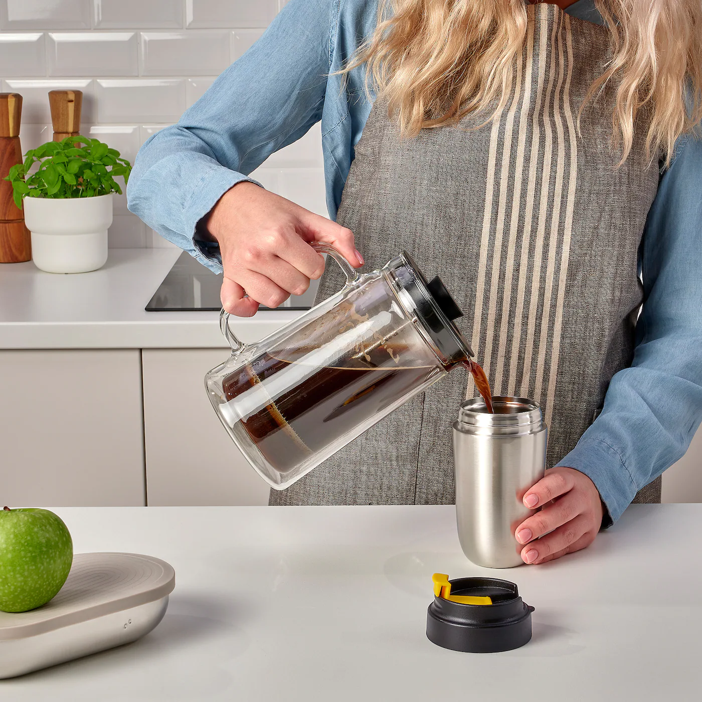 IKEA ENVÄLDIG Insulated Steel Flask Stainless Steel/black 12 Oz - Image 3