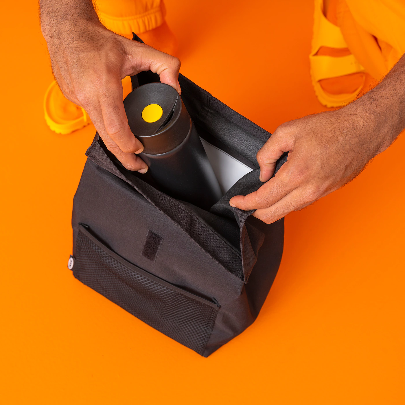 IKEA FRAMTUNG Lunch Bag Black 8 ¾x6 ¾x13 ¾ " - Image 3