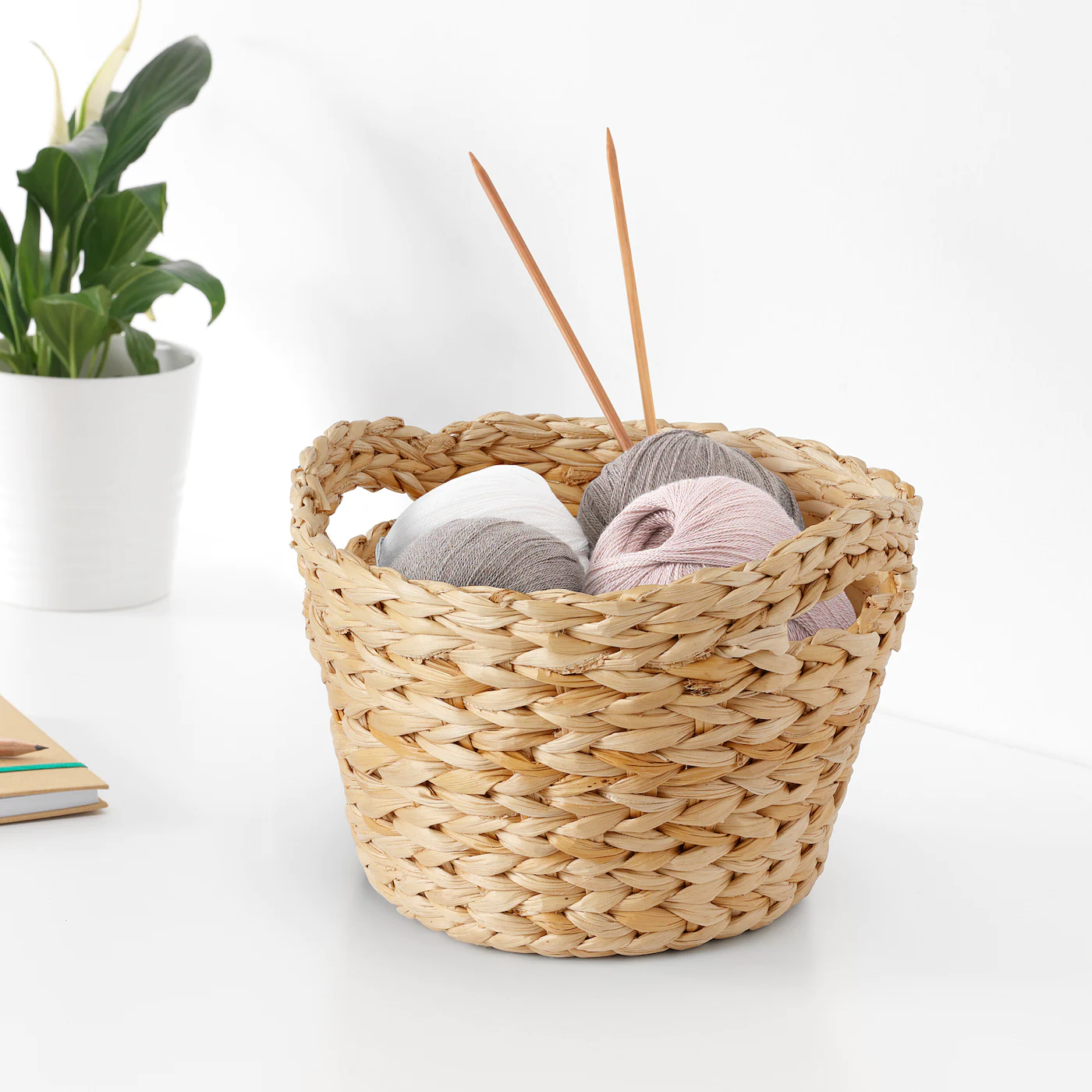 IKEA HIALÖS Basket With Handle Handmade/banana Fiber Natural 10 ¾ " - Image 3