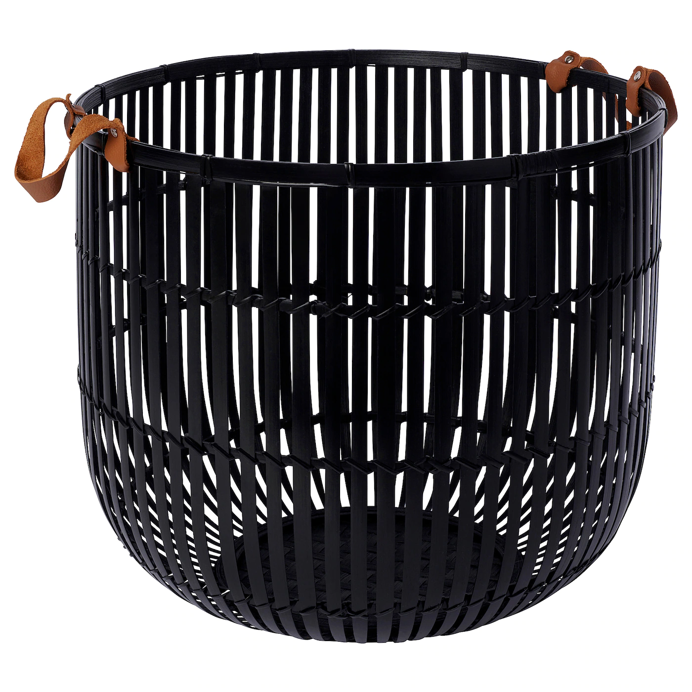 IKEA HURRING Basket Bamboo Black 15 ¾ "
