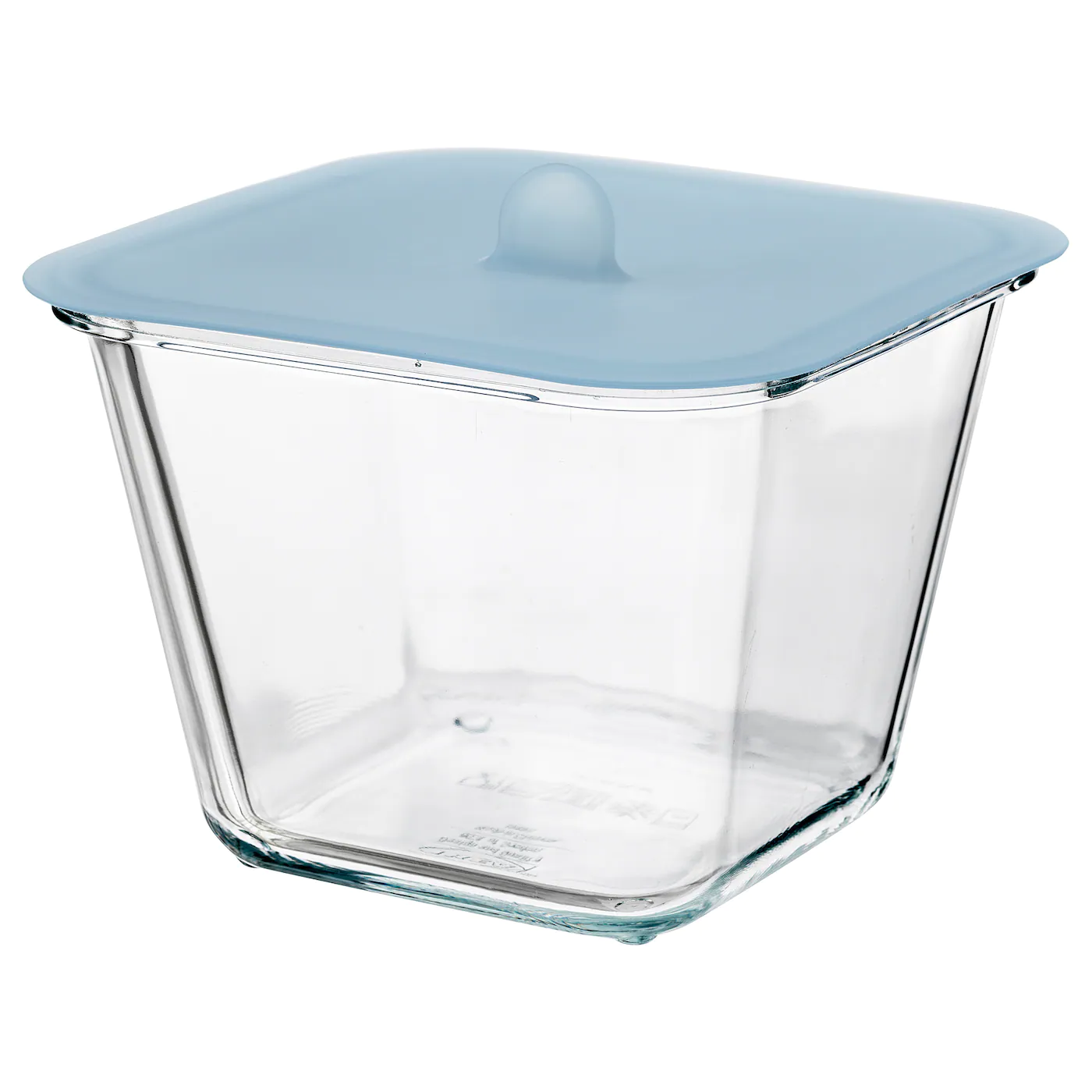 IKEA 365+ Food Container With Lid Square Glass/silicone 41 Oz