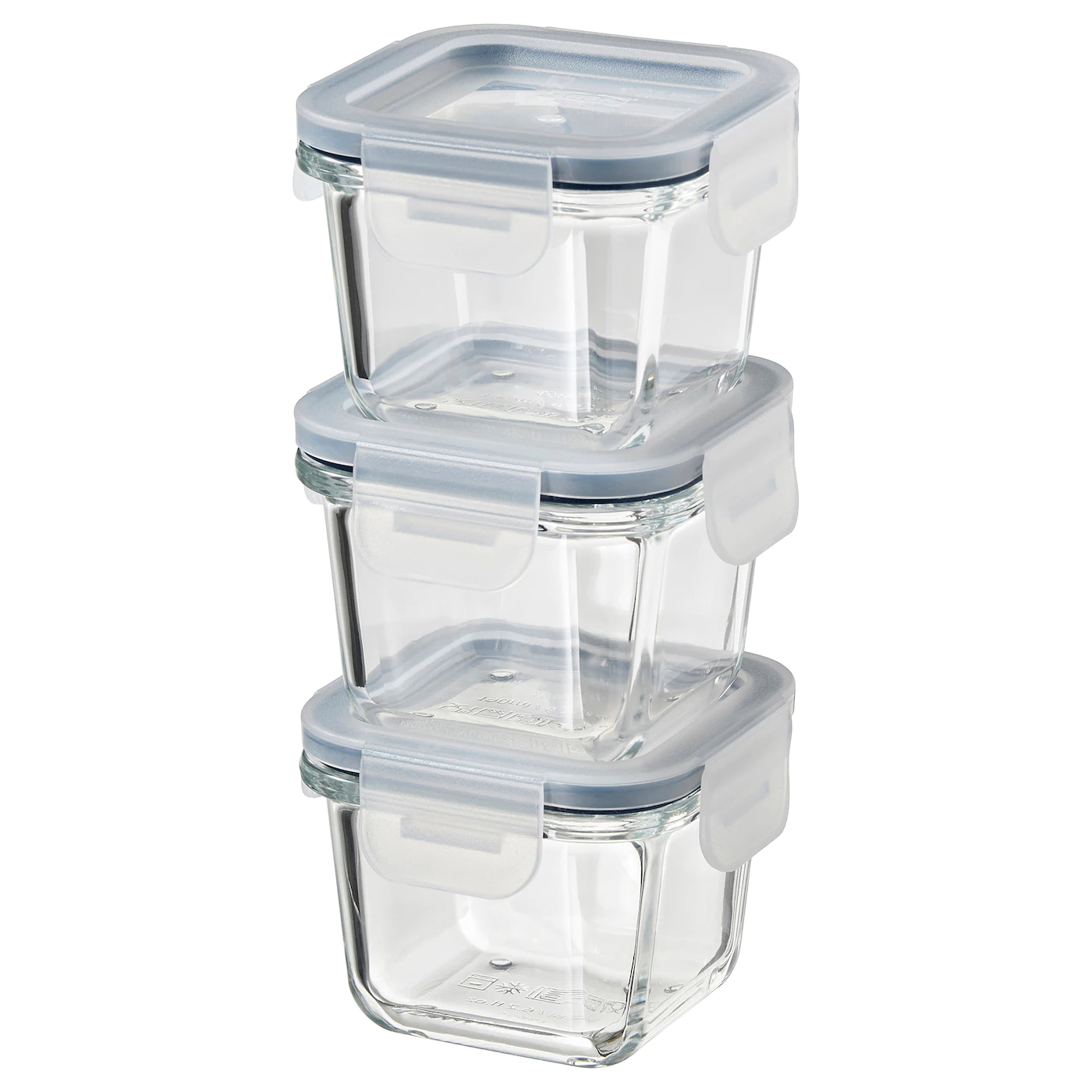 IKEA 365+ Food Container With Lid Square/glass 6 Oz