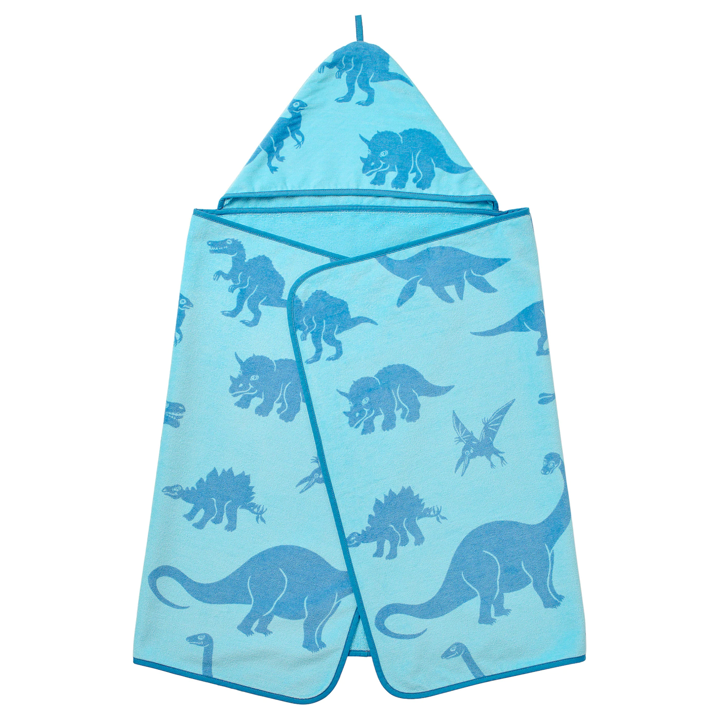IKEA JÄTTELIK Towel With Hood Dinosaur/blue 55x28 "