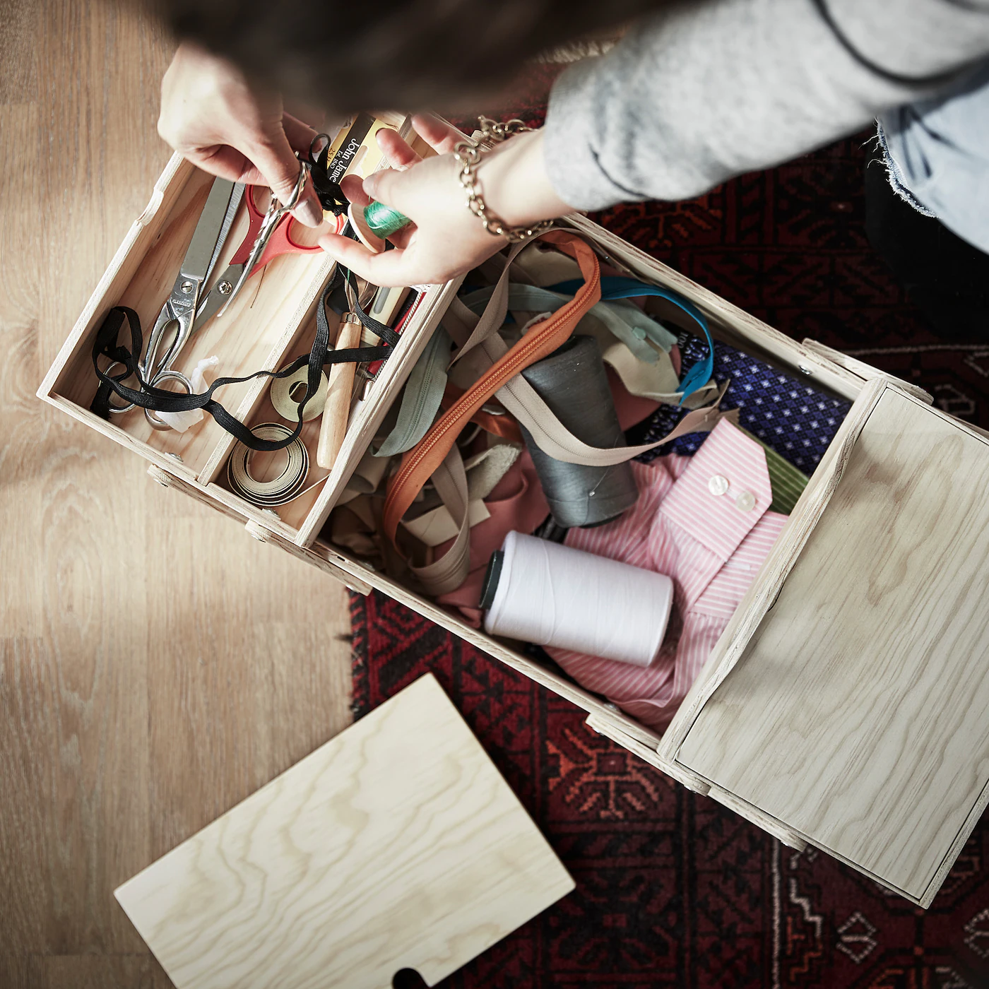 IKEA KLÄMMEMACKA Desk Organizer Natural Plywood 13 ¾x8 ¾ " - Image 3