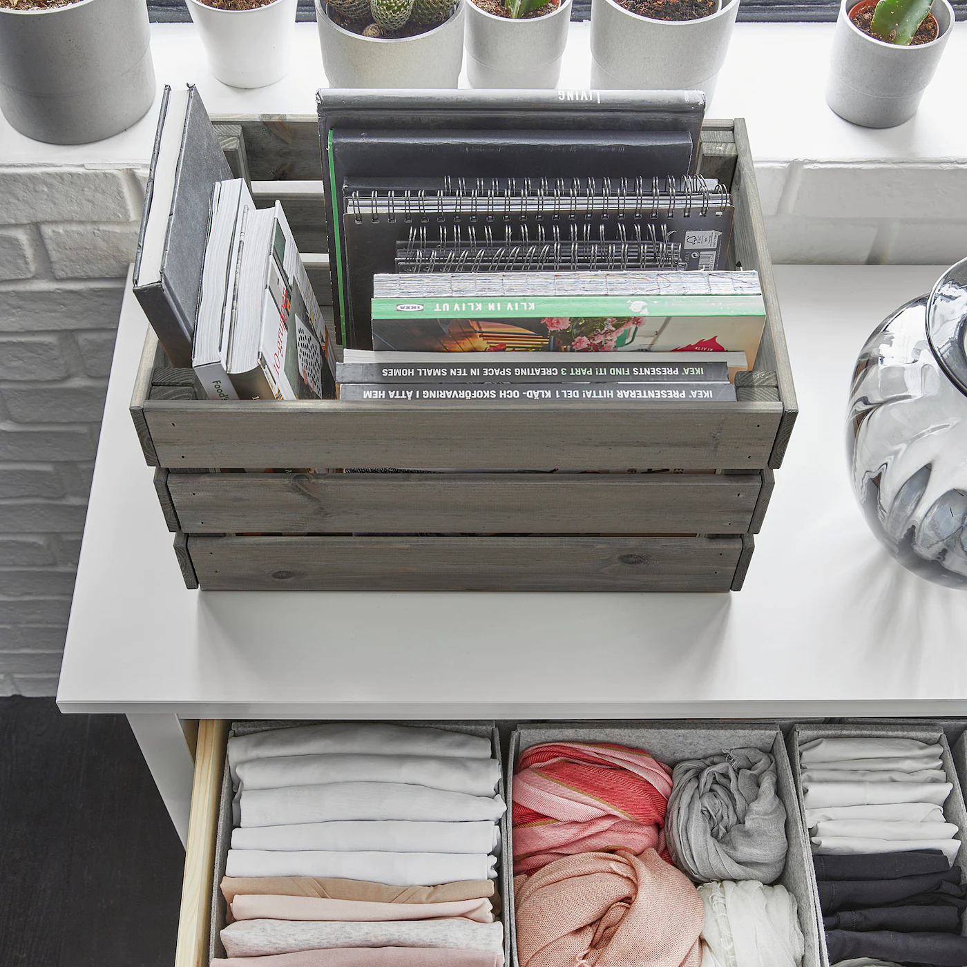 IKEA KNAGGLIG Box Gray Stained 18 1/8x12 1/4x9 7/8 " - Image 3