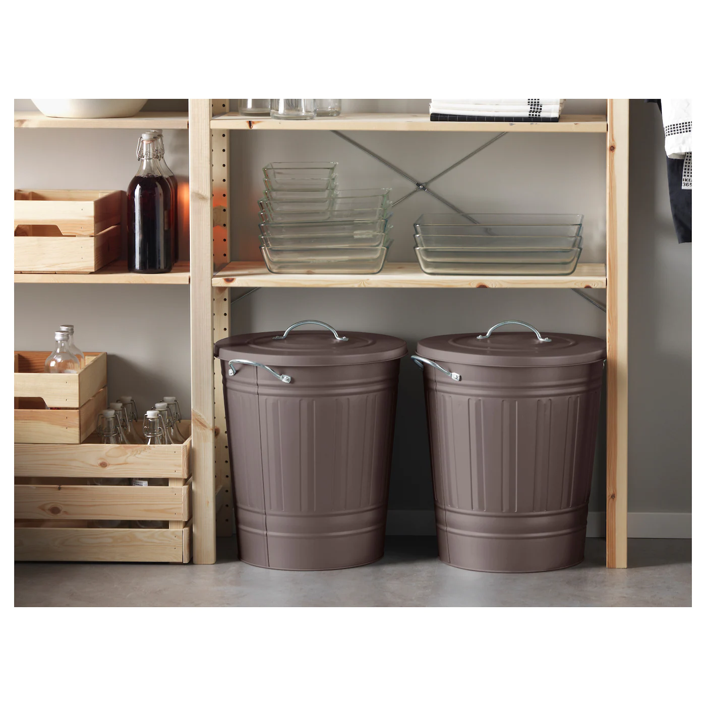 IKEA KNODD Bin With Lid Gray 11 Gallon - Image 4