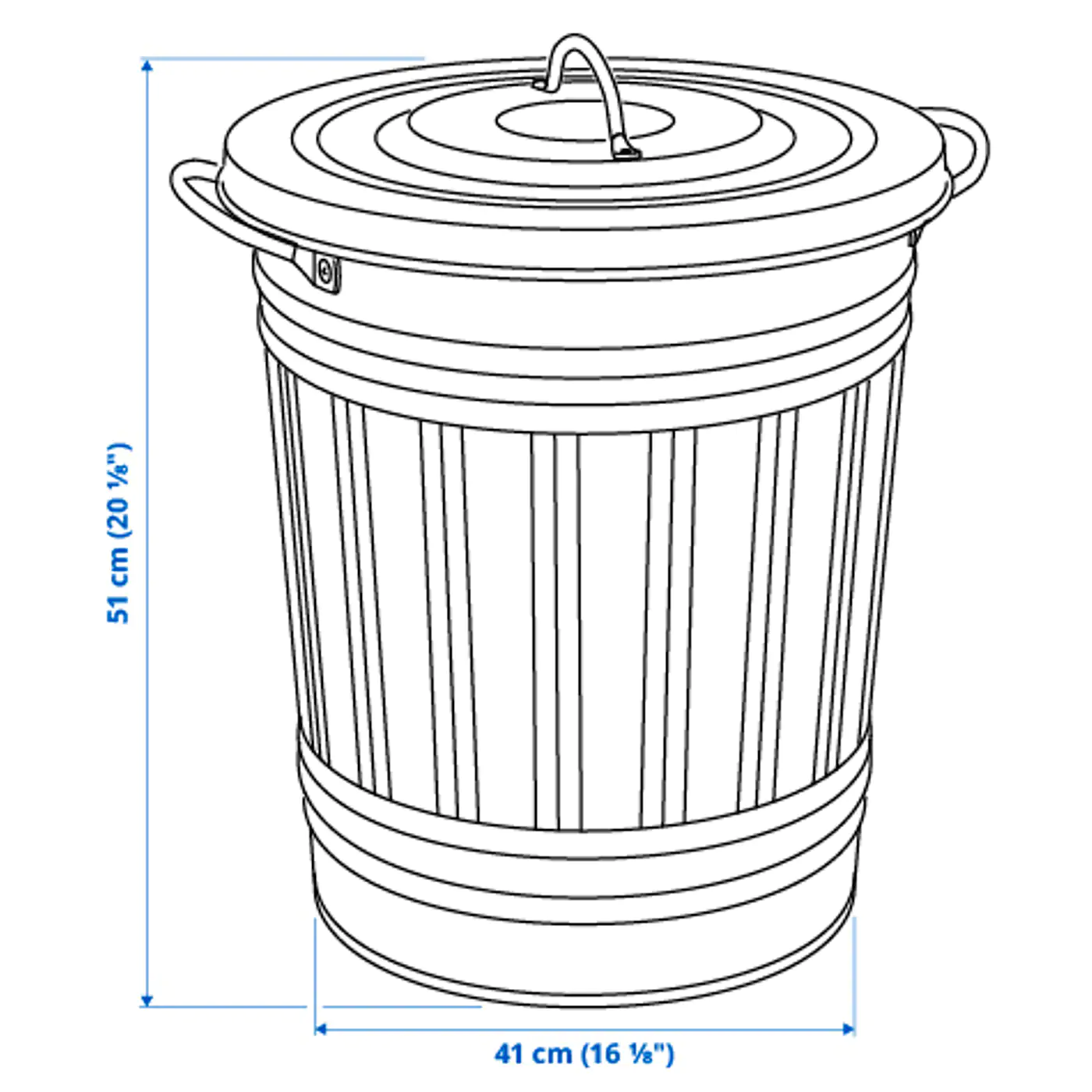 IKEA KNODD Bin With Lid Gray 11 Gallon - Image 6