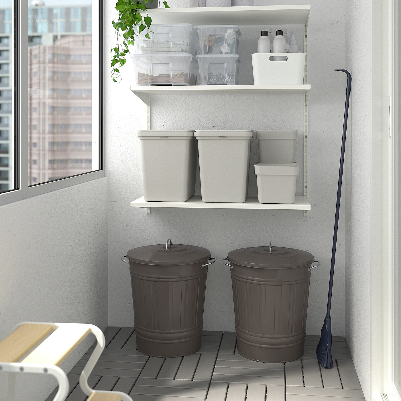 IKEA KNODD Bin With Lid Gray 11 Gallon - Image 9
