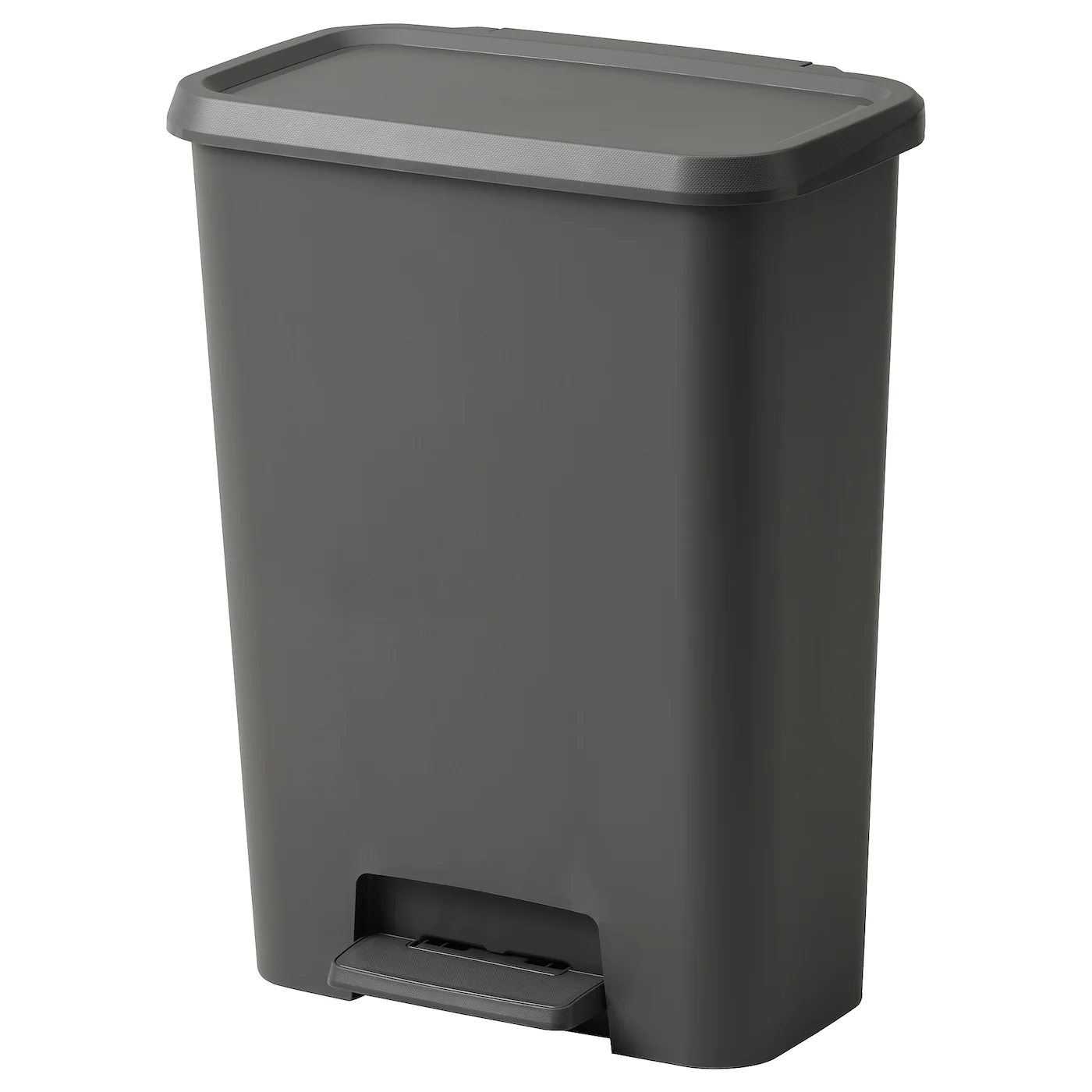 IKEA KNÖCKLA Step Trash Can Dark Gray 13 Gallon