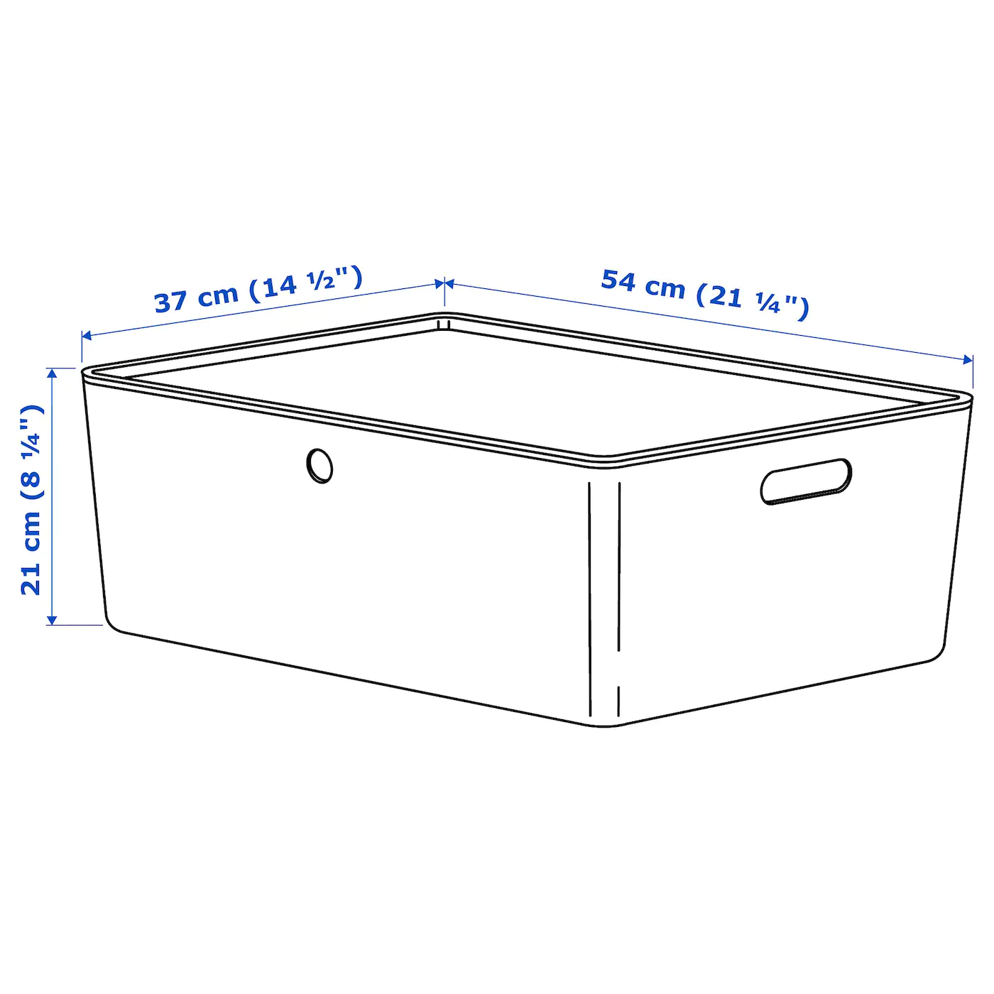 IKEA KUGGIS Box With Lid White 14 ½x21 ¼x8 ¼ " - Image 8