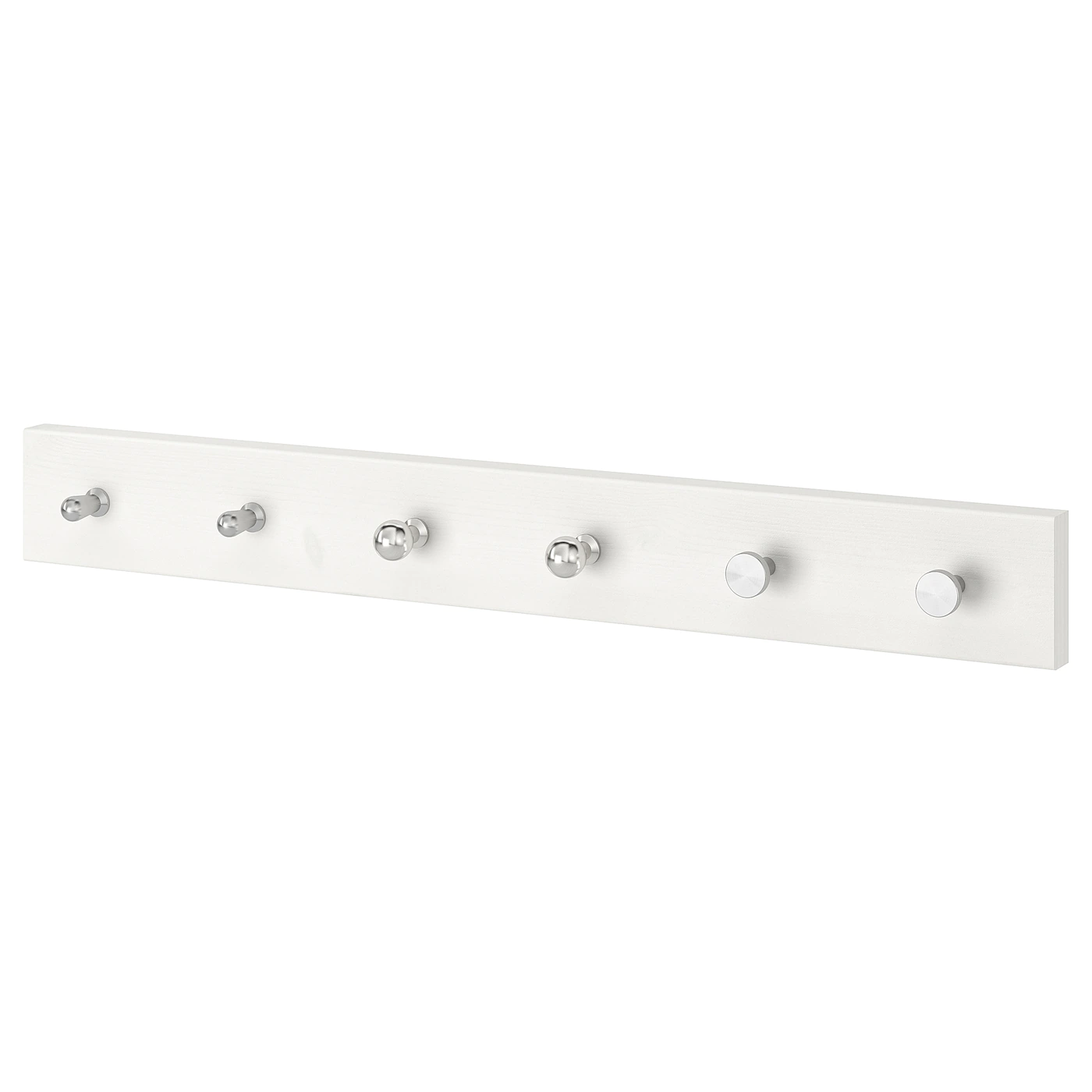 IKEA LURT / BAGGANÄS Rack With 6 Knobs White/stainless Steel Color