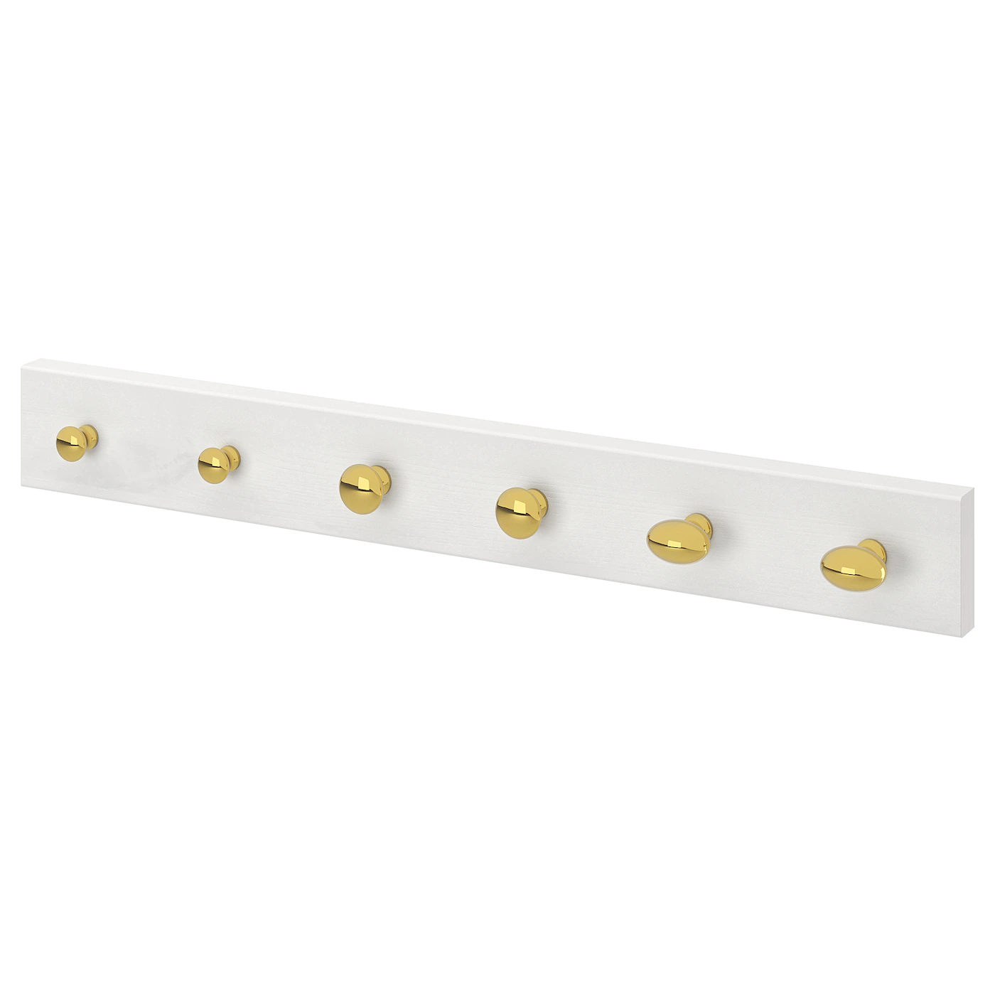 IKEA LURT / ENERYDA Rack With 6 Knobs White/brass Color