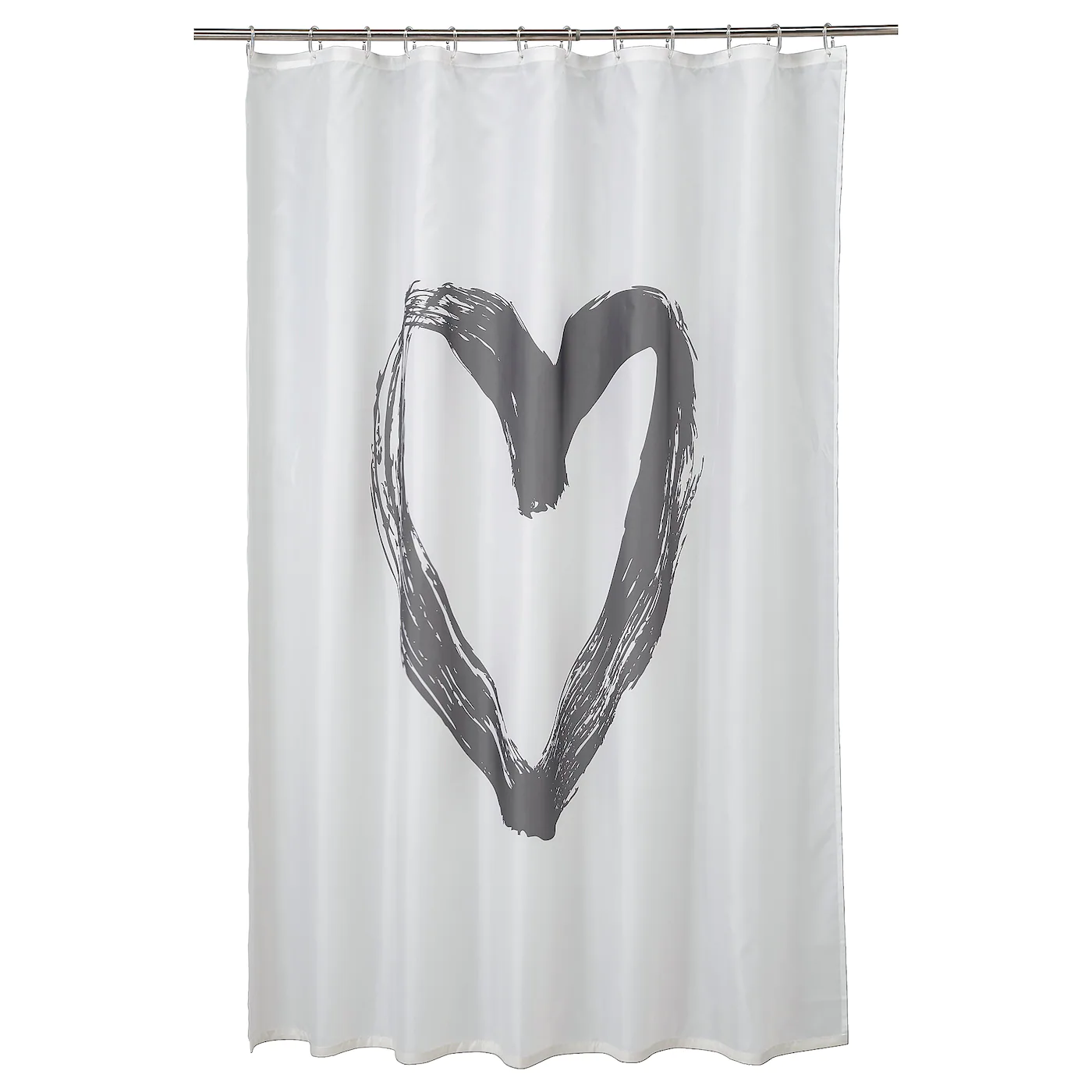IKEA LYKTFIBBLA Shower Curtain White/gray 71x71 "