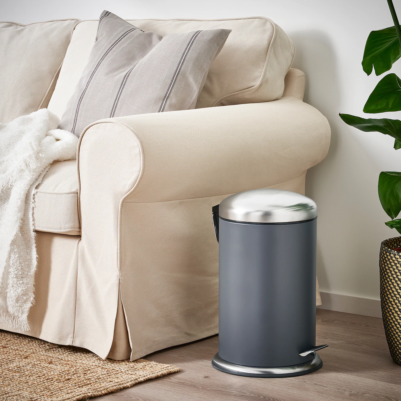 IKEA MJÖSA Pedal Bin Dark Gray 3 Gallon - Image 5