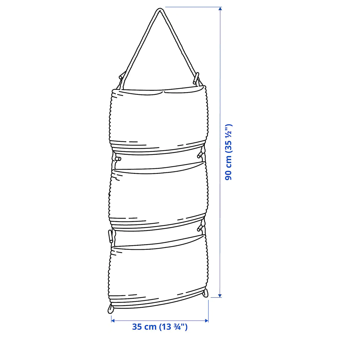 IKEA NORDRANA Hanging Storage Blue 13 ¾x35 ½ " - Image 5