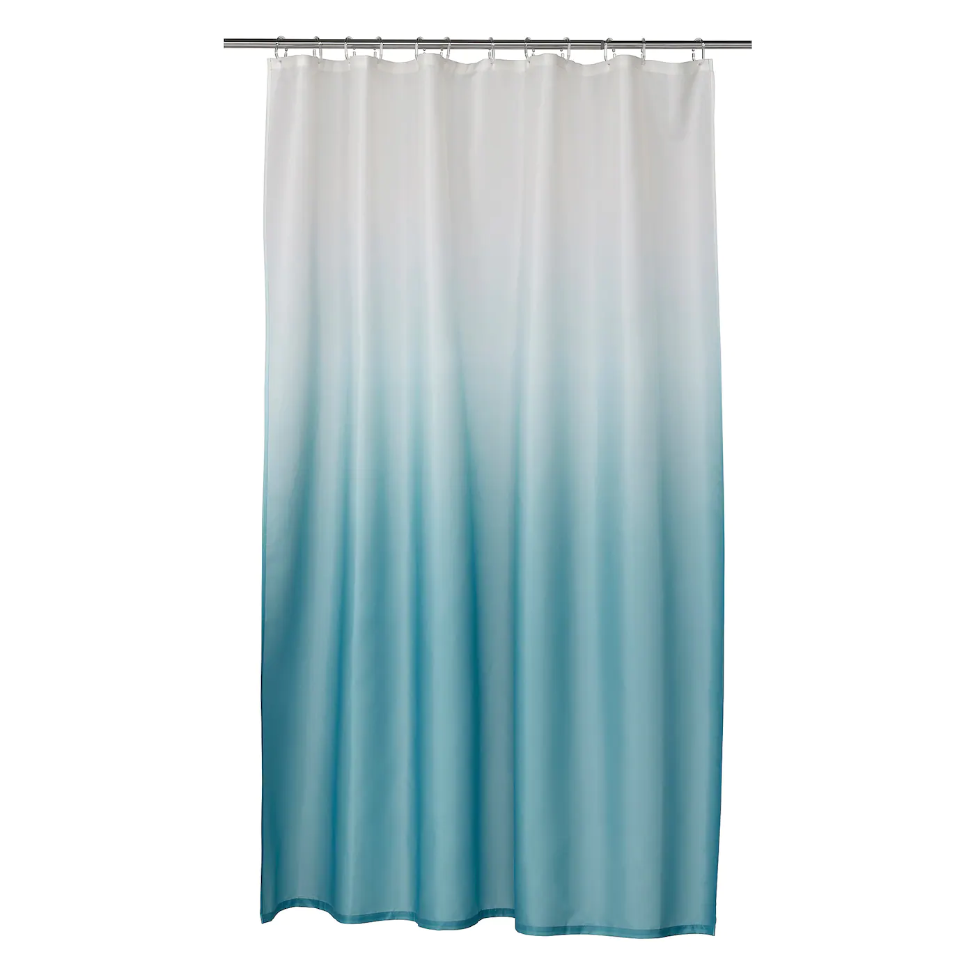 IKEA NYCKELN Shower Curtain White/turquoise 71x71 "