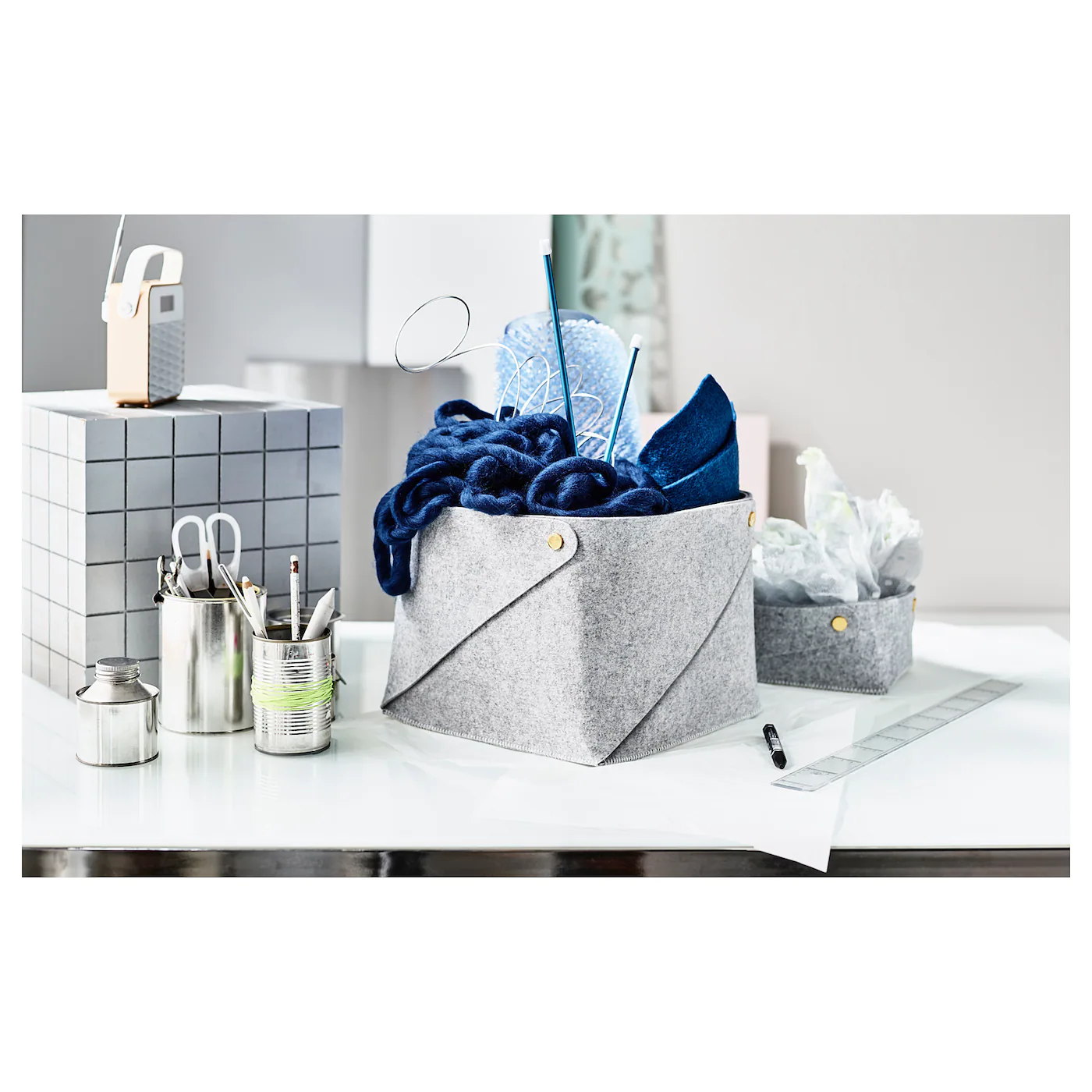 IKEA PUDDA Basket 11x11x9 " - Image 5