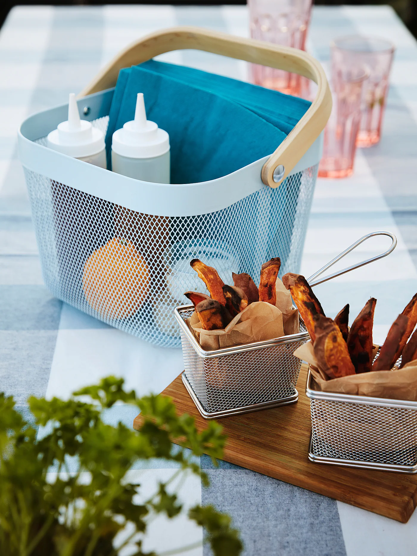 IKEA RISATORP Wire Basket Pale Blue 9 ¾x10 ¼x7 " - Image 4