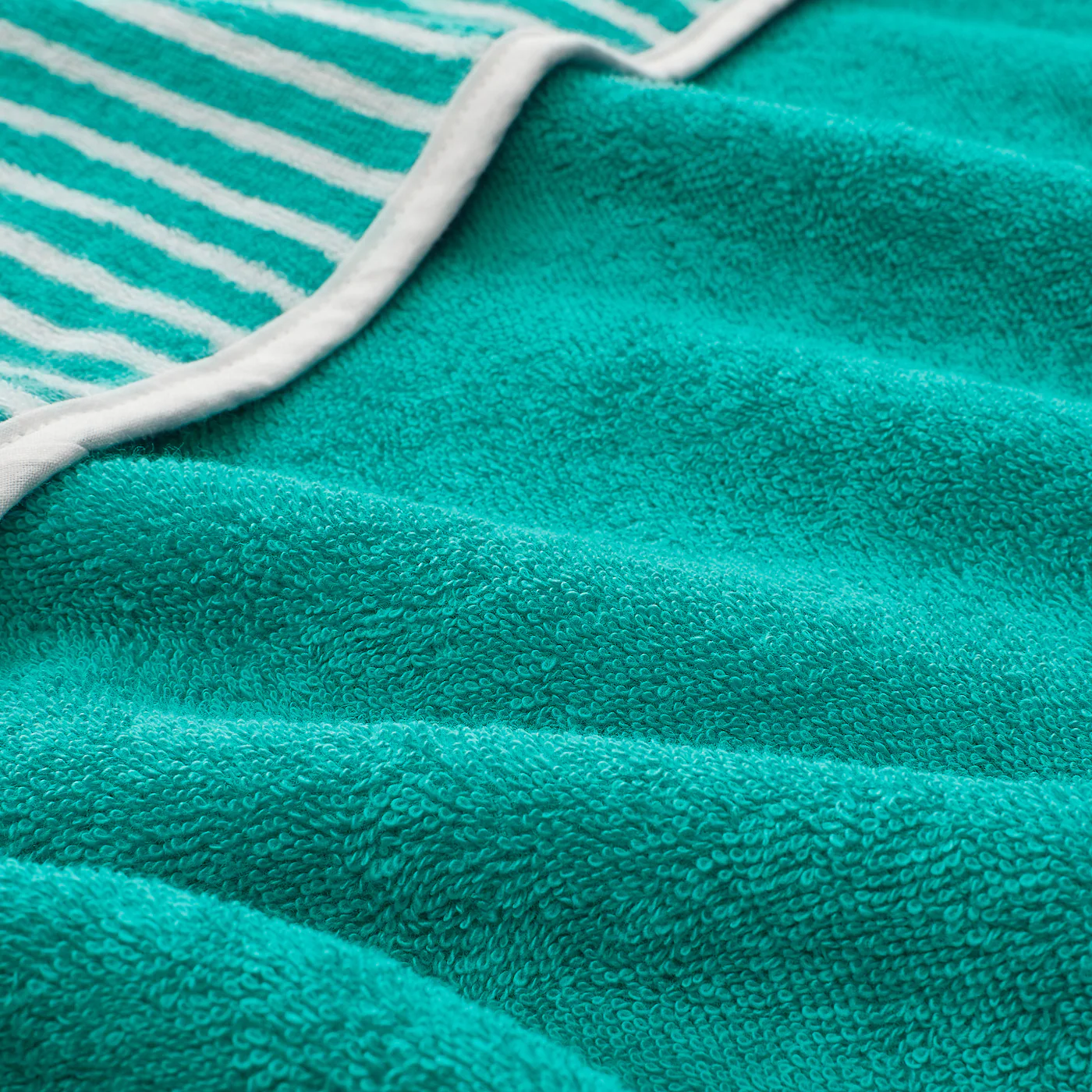 IKEA RÖRANDE Towel With Hood Stripe/green 32x32 " - Image 3