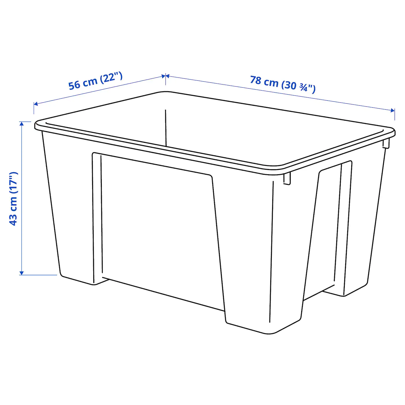 IKEA SAMLA Box Clear 30 ¾x22x17 "/34 Gallon - Image 5
