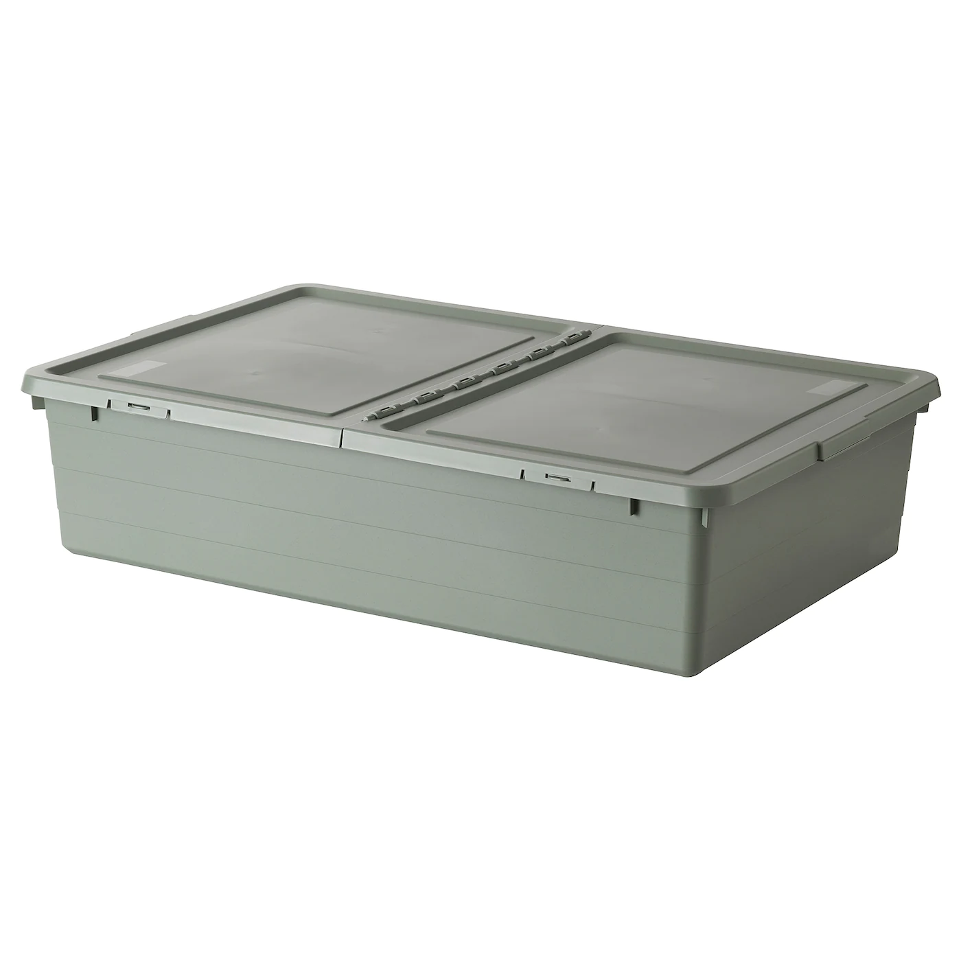 IKEA SOCKERBIT Storage Box With Lid Graygreen 19 ¾x30 ¼x7 ½ "