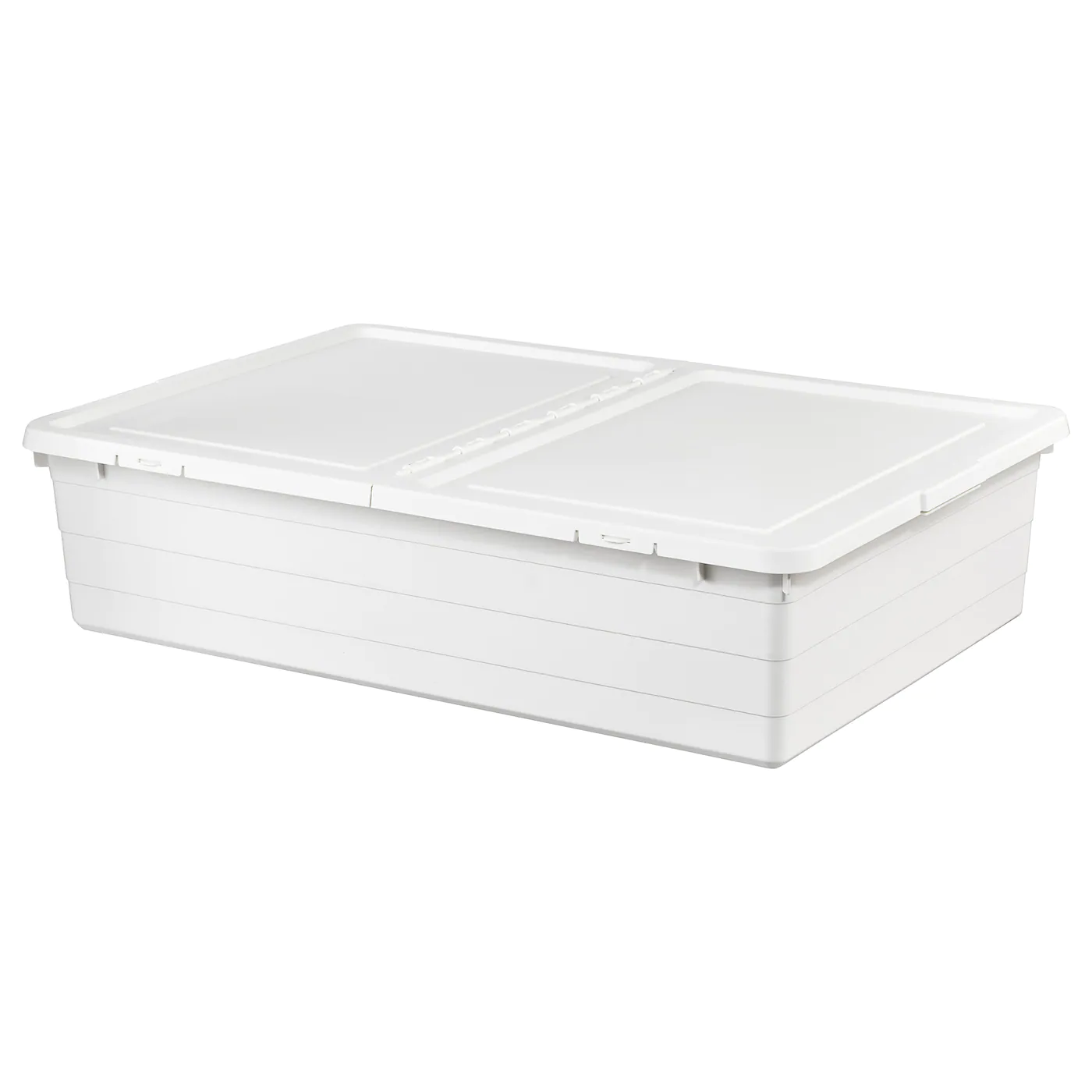 IKEA SOCKERBIT Storage Box With Lid White 19 ¾x30 ¼x7 ½ "