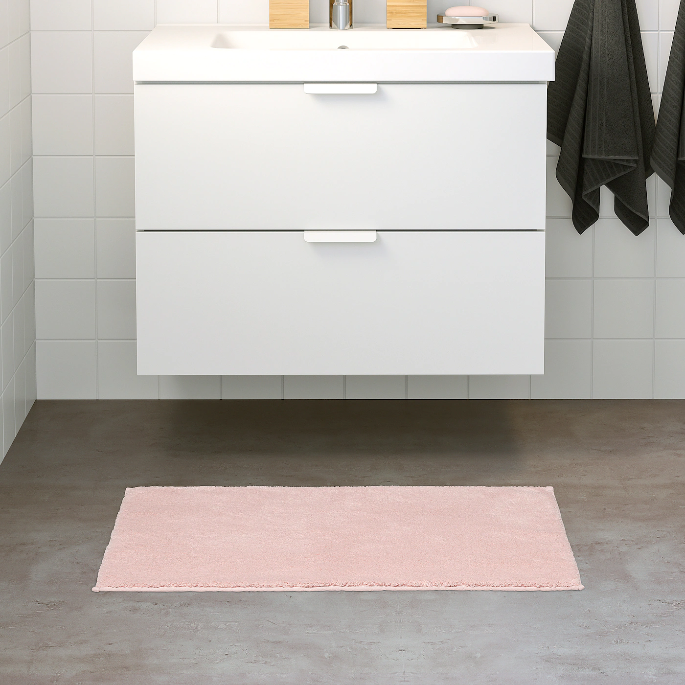 IKEA SÖDERSJÖN Bath Mat Pale Pink 20x32 " - Image 4