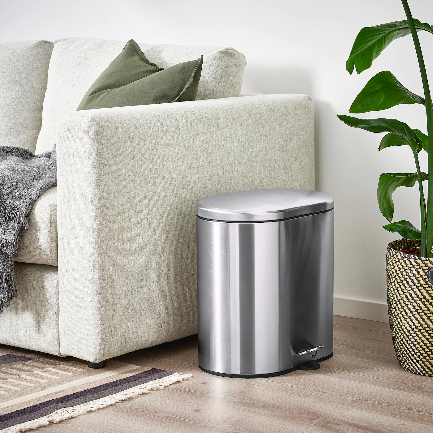 IKEA STABBEN Step Trash Can Stainless Steel 5 Gallon - Image 5