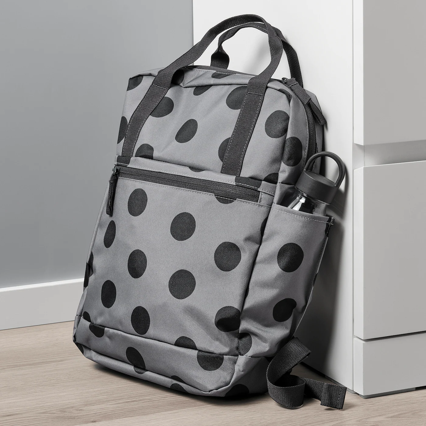 IKEA STARTTID Backpack Dotted/grey/dark Grey 10 ¾x3 ½x15 "/3 Gallon - Image 8