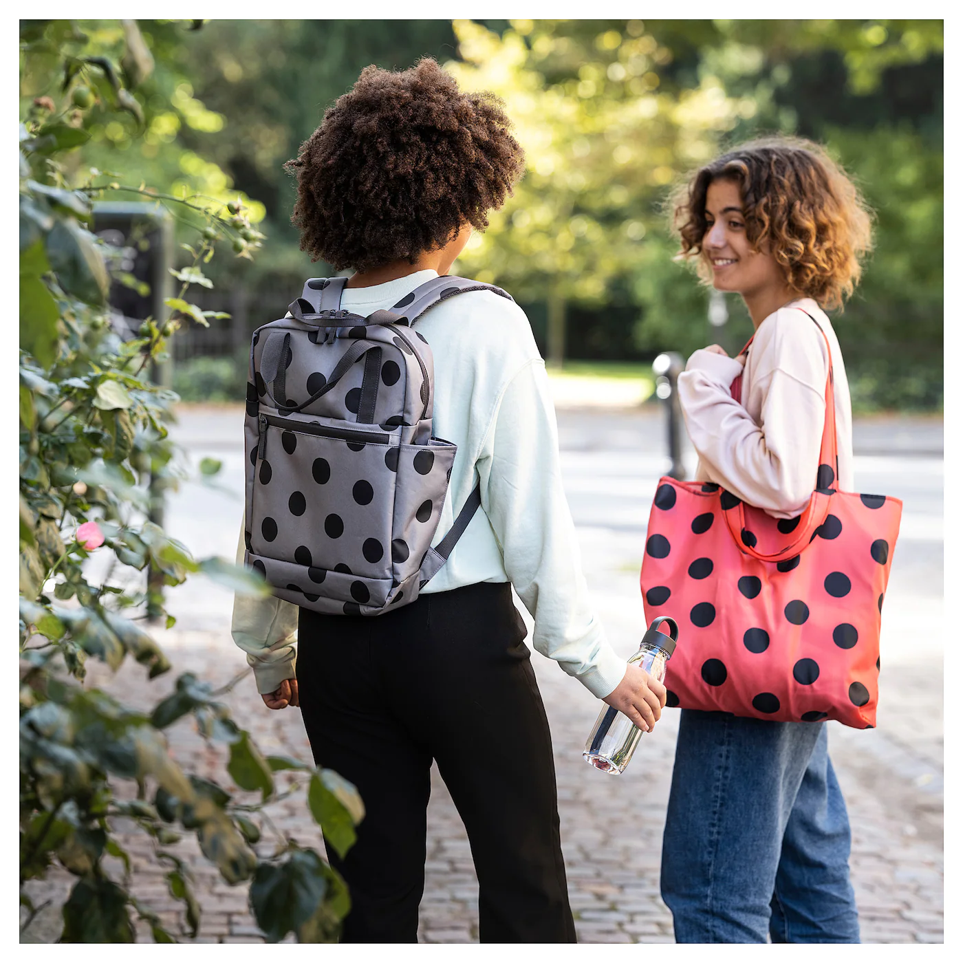 IKEA STARTTID Backpack Dotted/grey/dark Grey 10 ¾x3 ½x15 "/3 Gallon - Image 5