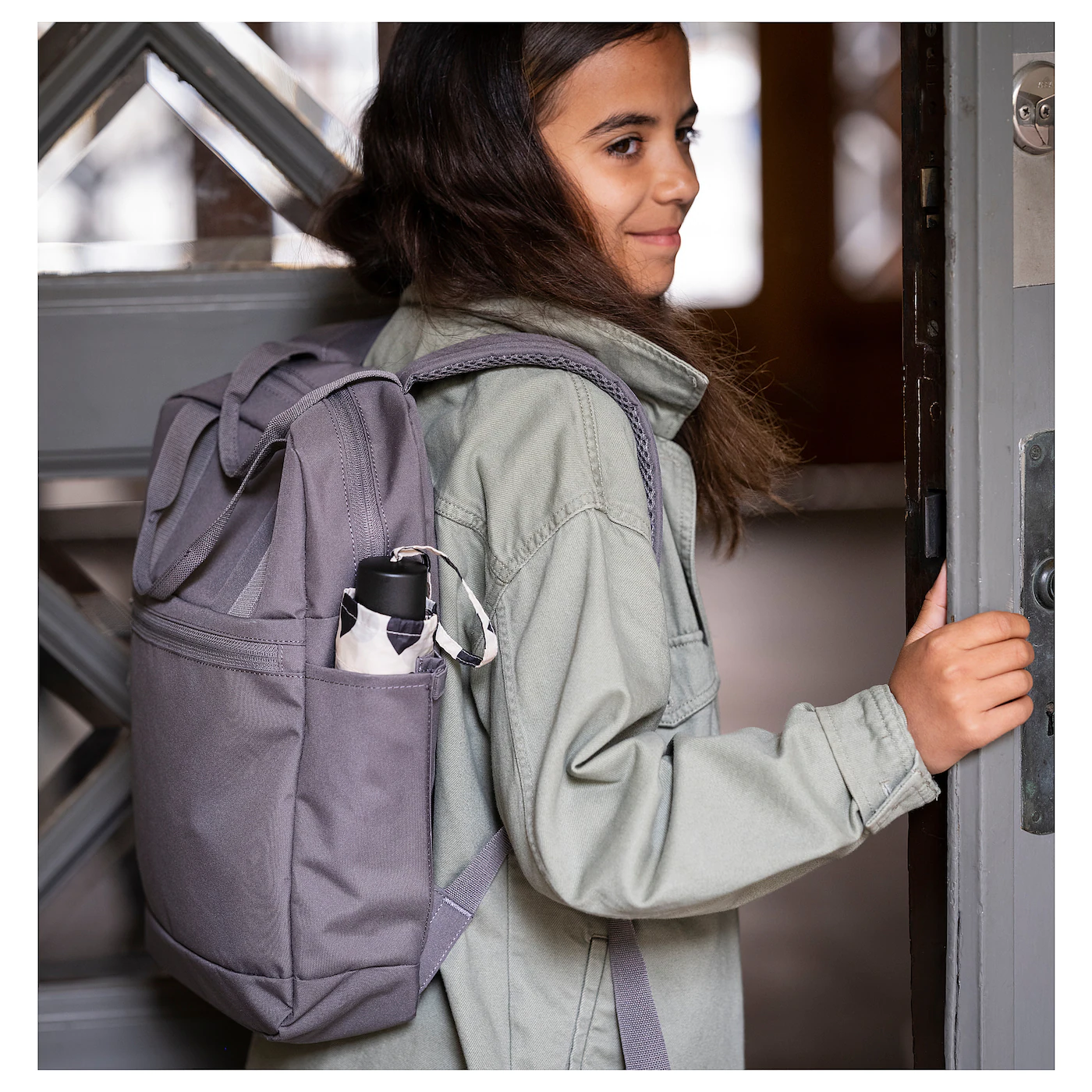 IKEA STARTTID Backpack Gray 10 ¾x3 ½x15 "/3 Gallon - Image 4