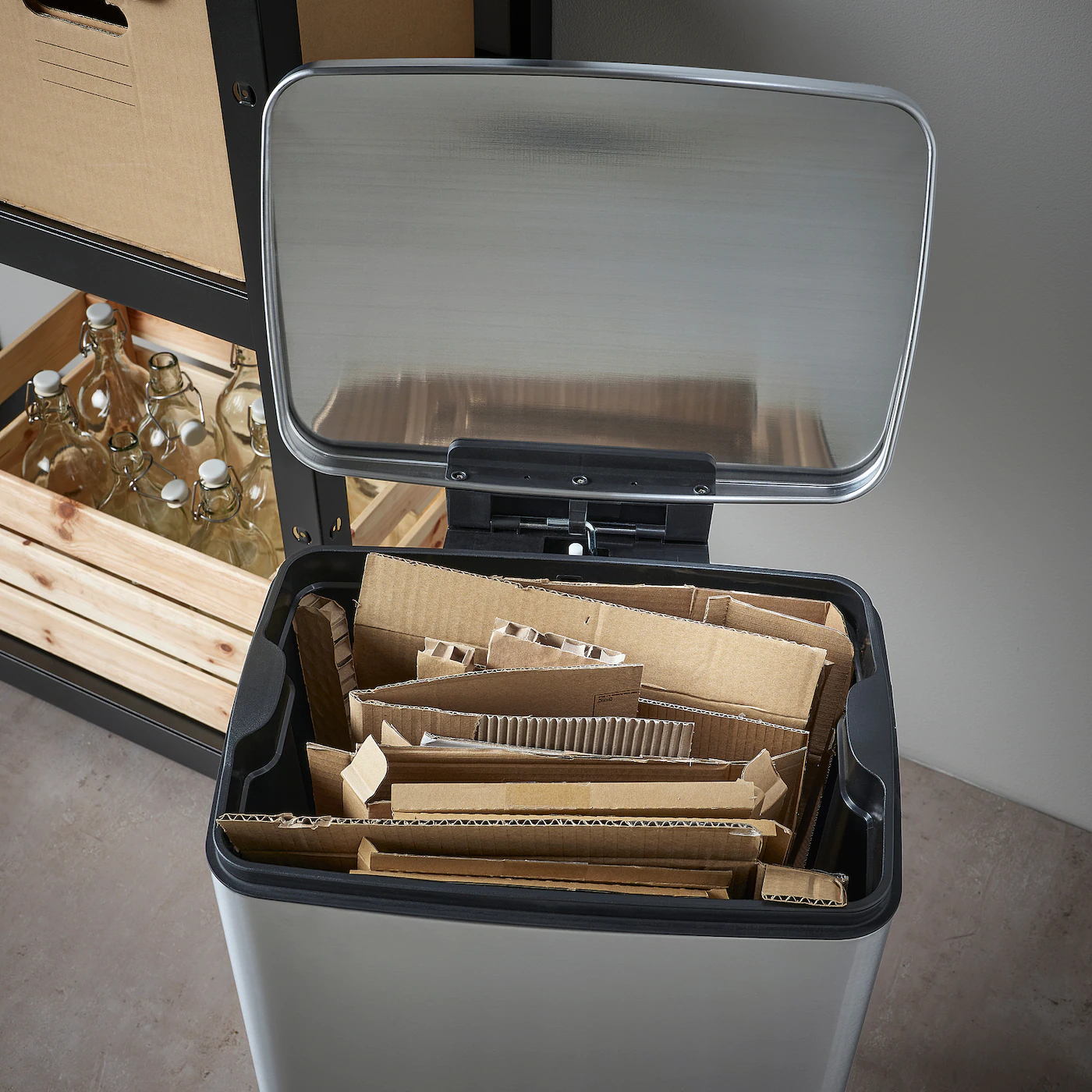 IKEA SULTEN Step Trash Can Stainless Steel 13 Gallon - Image 4