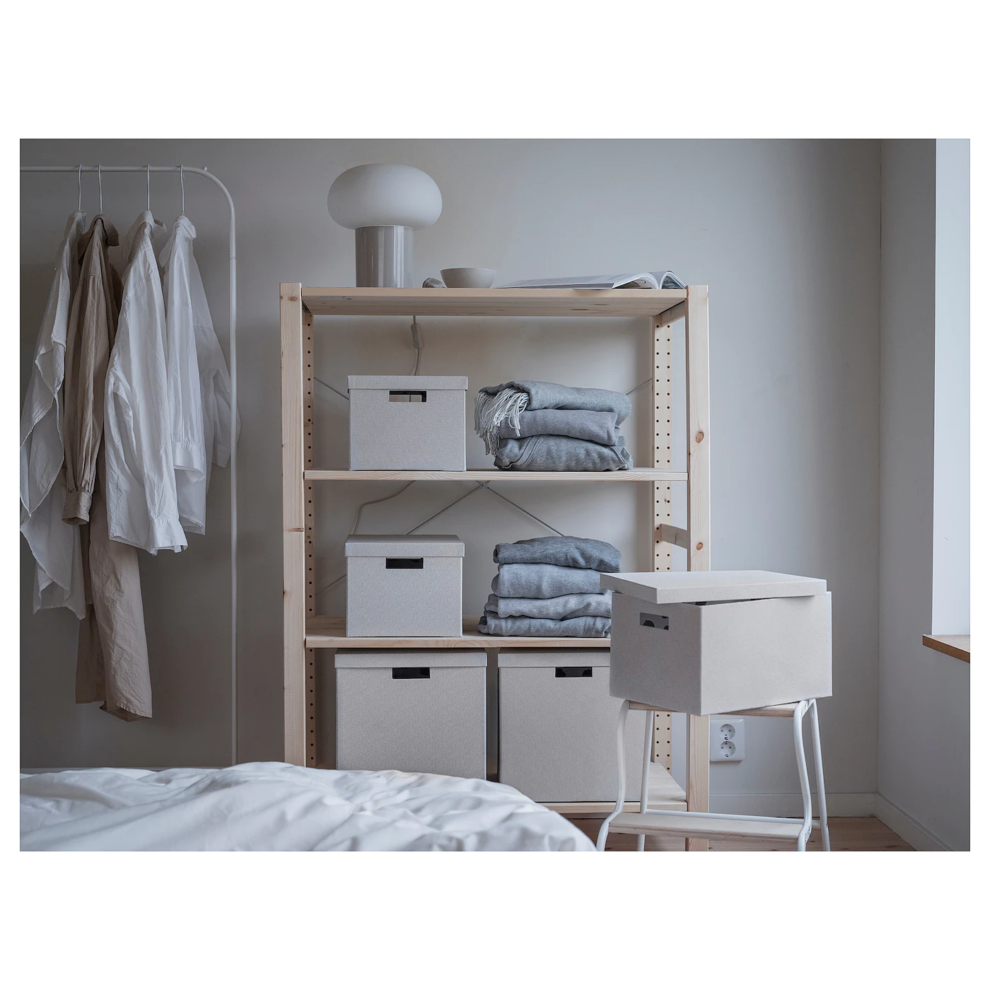 IKEA TJENA Storage Box With Lid White/beige 12 ½x13 ¾x12 ½ " - Image 4