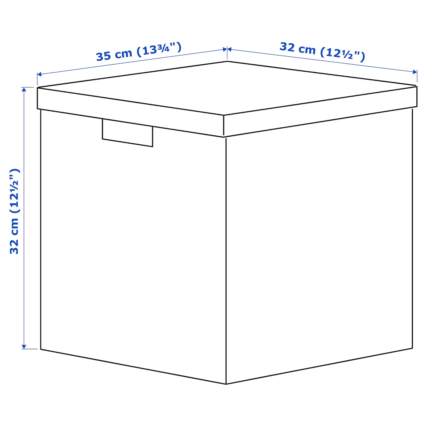 IKEA TJENA Storage Box With Lid White 12 ½x13 ¾x12 ½ " - Image 6