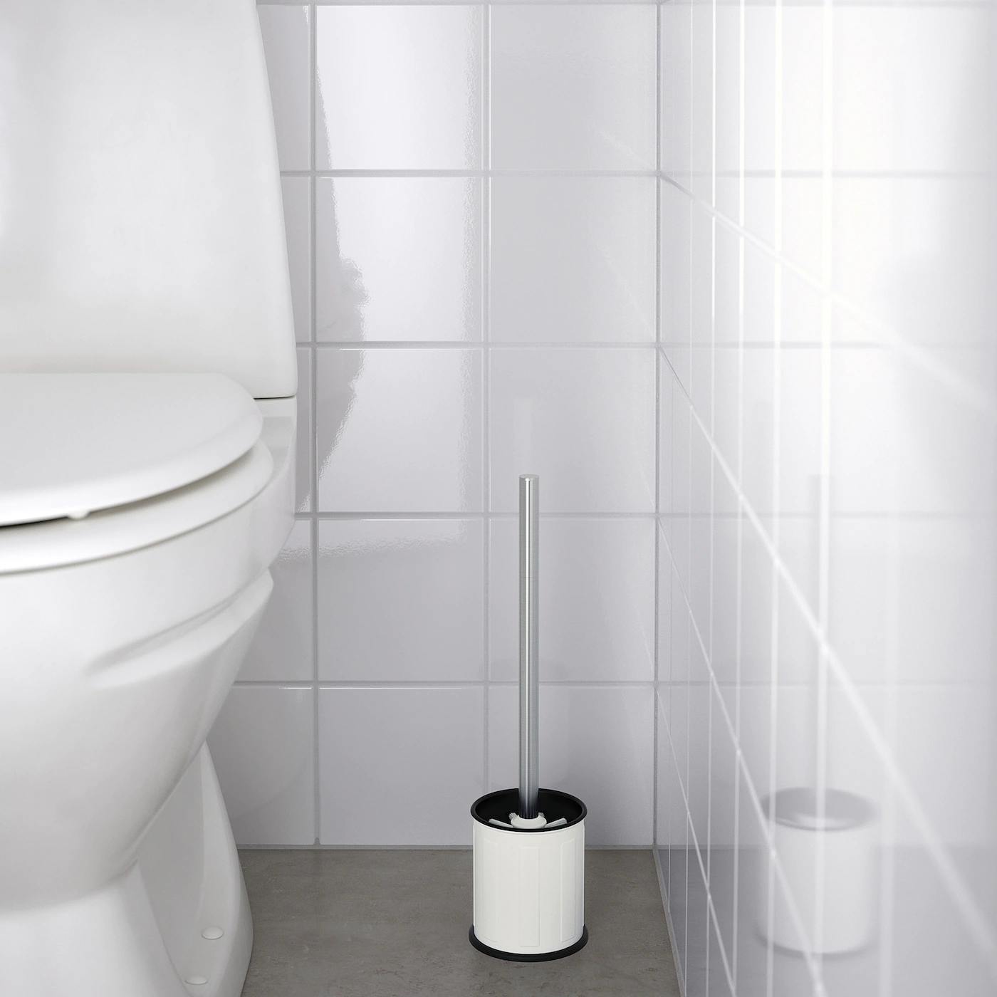 IKEA TOFTAN Toilet Brush White - Image 3