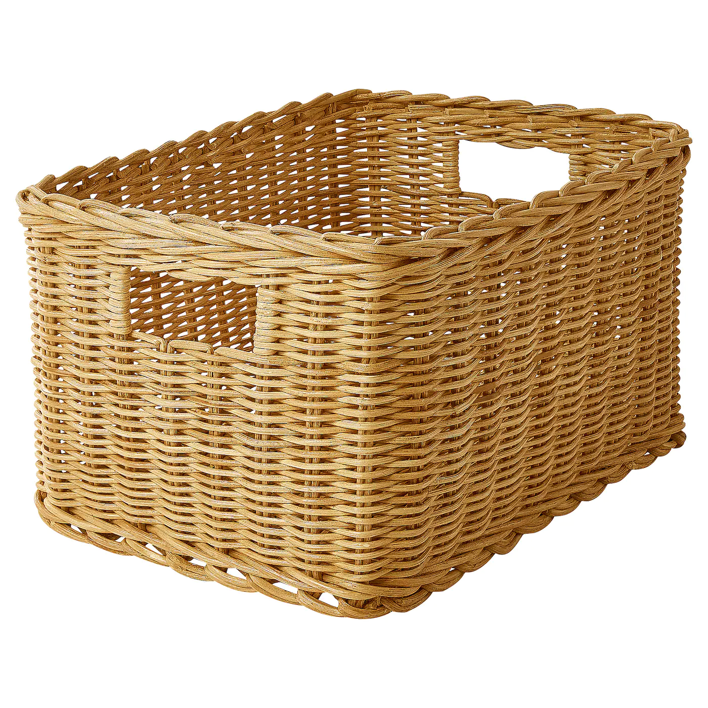 IKEA TRUMMIS Basket Handmade Rattan 9 ¾x13 ¾x7 ¾ "