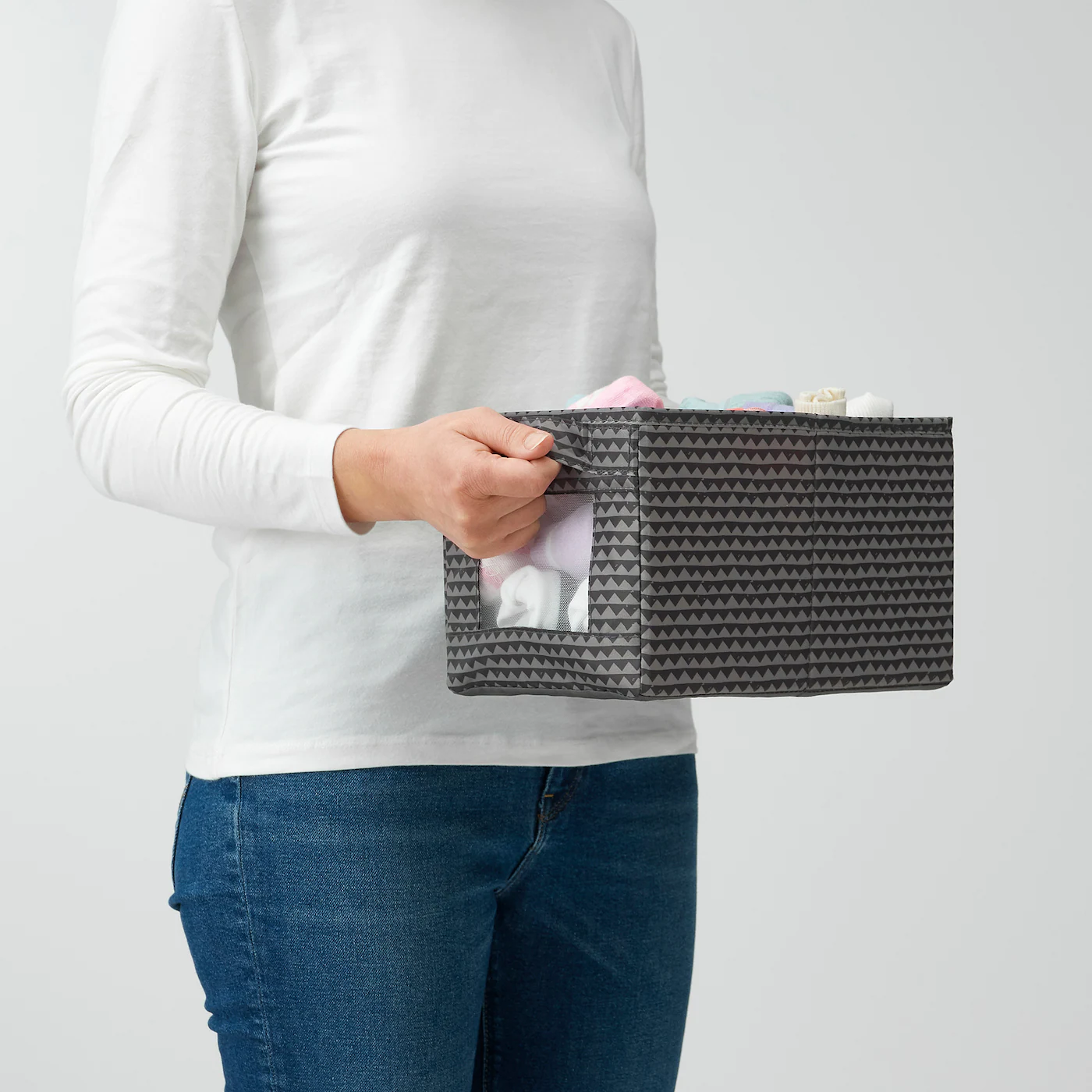 IKEA UPPRYMD Box Black Yellow/turquoise 7x10 ¾x6 ¾ " - Image 3