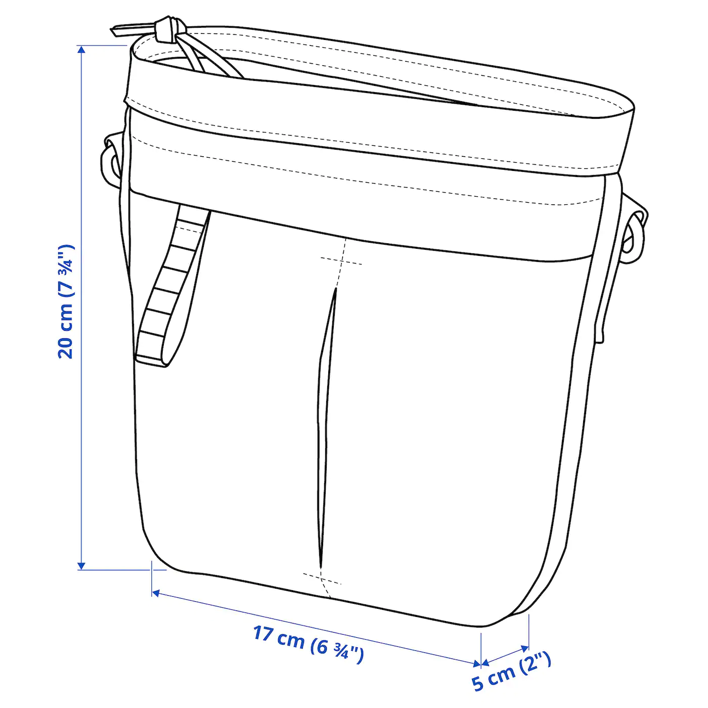 IKEA VÄRLDENS Crossbody Bag Black 6 ¾x2x7 ¾ "/1 Gallon - Image 9