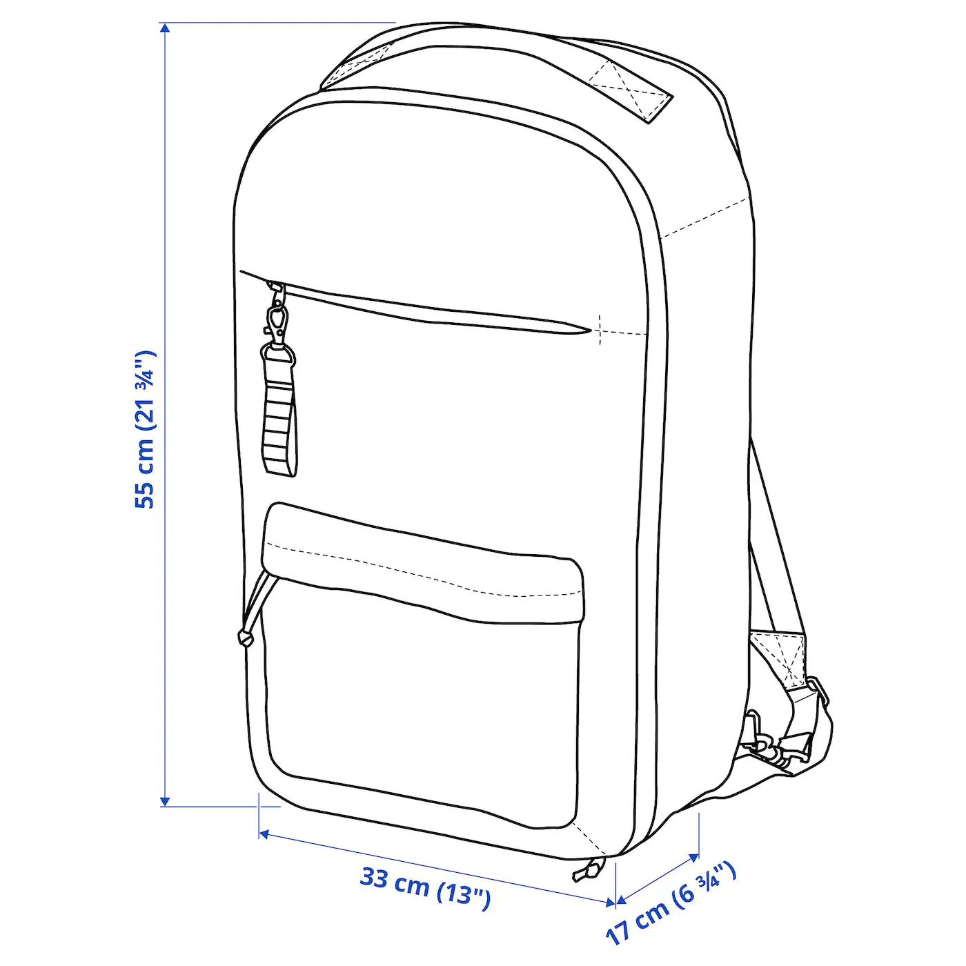 IKEA VÄRLDENS Travel Back Pack Black 13x6 ¾x21 ¾ "/10 Gallon - Image 10