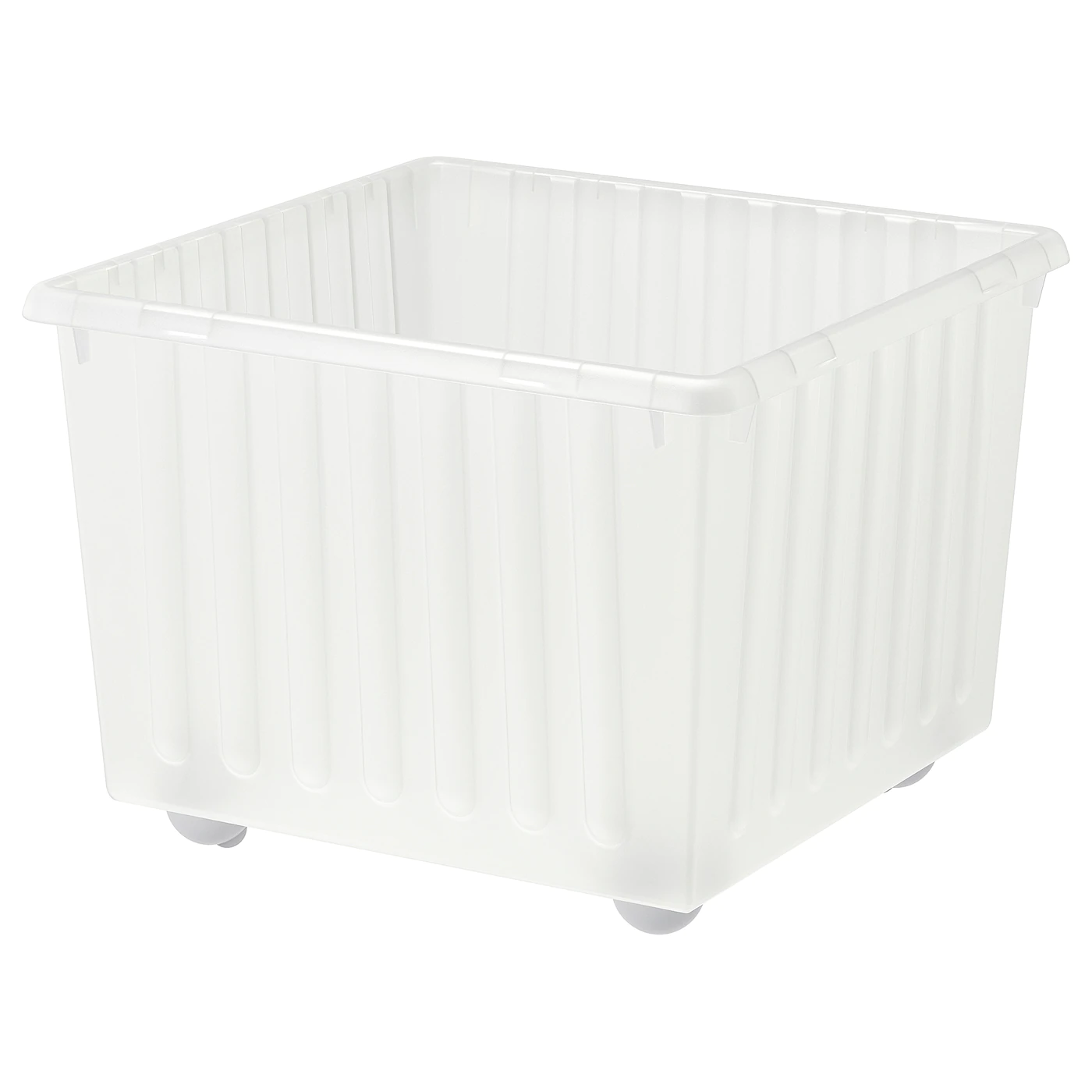 IKEA VESSLA Storage Crate With Casters White 15 ¼x15 ¼ "